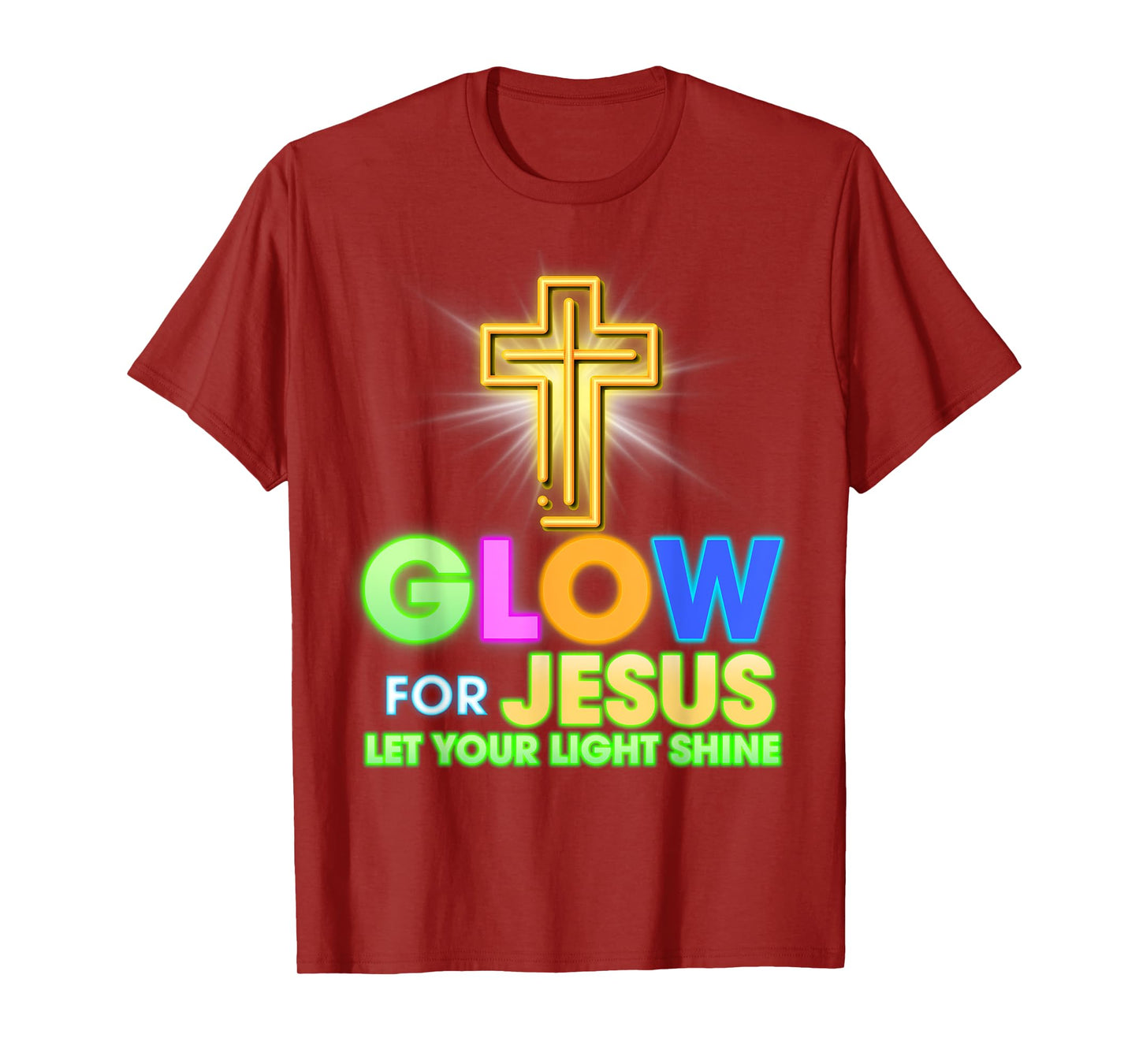 Jesus Let Your Light Faith Cros Christian religious T-Shirt