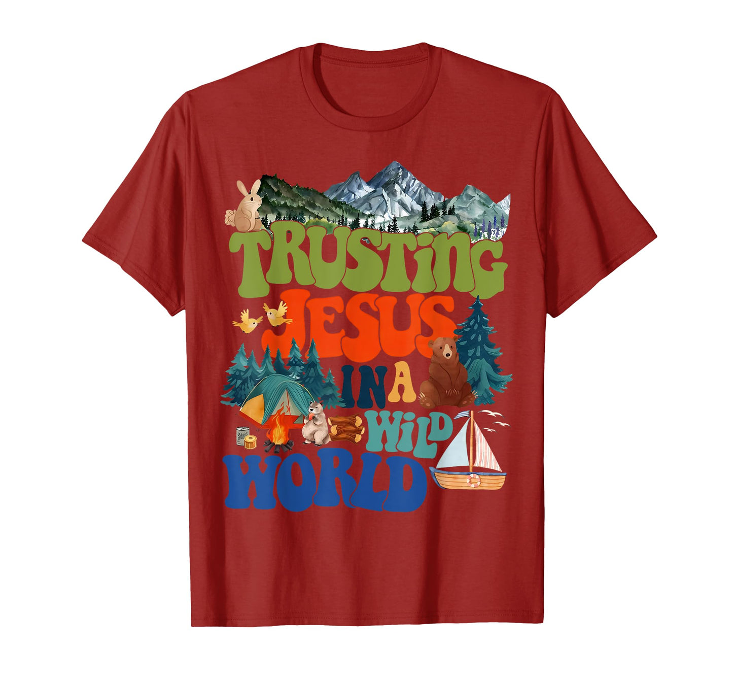 Christian Summer True North VBS 2025 Trusting Jesus Camp T-Shirt