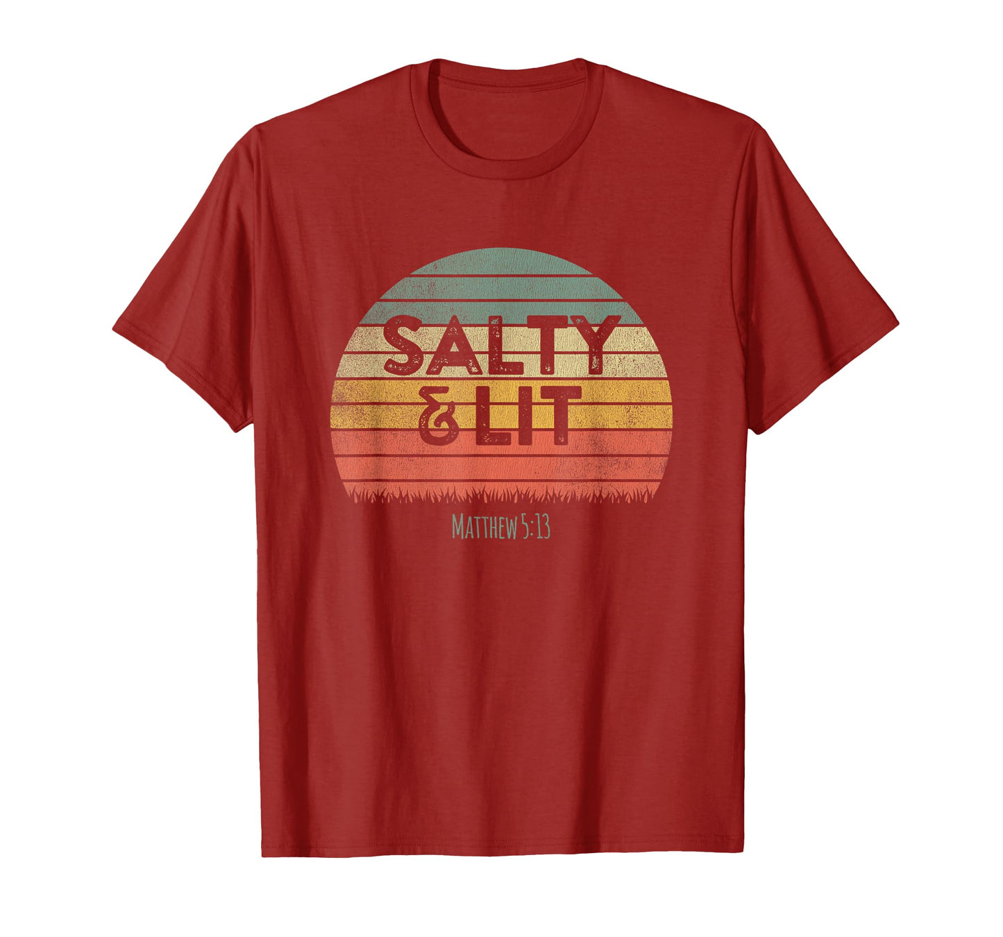 Retro Vintage Salty And Lit Christ Quote Christian Saying T-Shirt