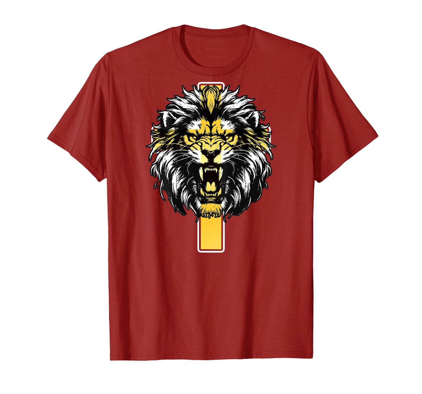 Lion Jesus I Can Do All Thing Through Christ Art ON Back T-Shirt