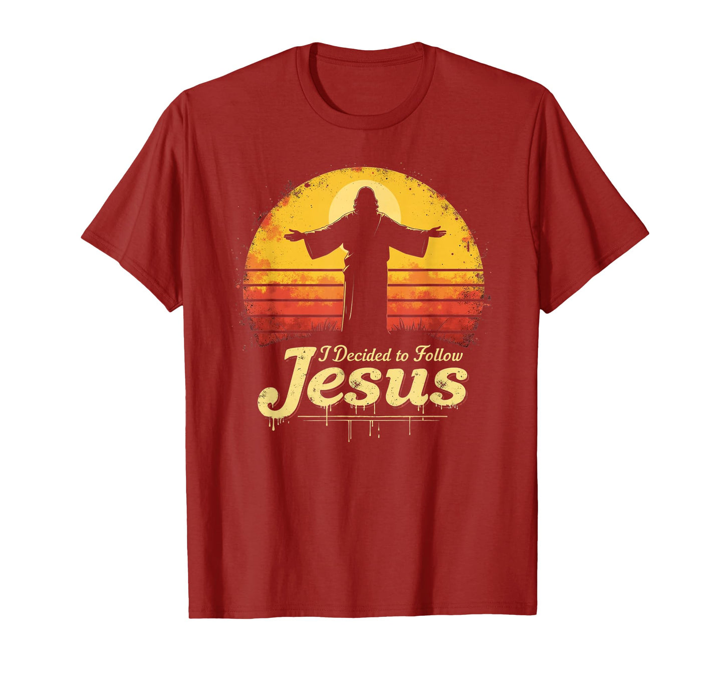 Faith in Jesus – Vintage Christian Sunset Style Graphic T-Shirt