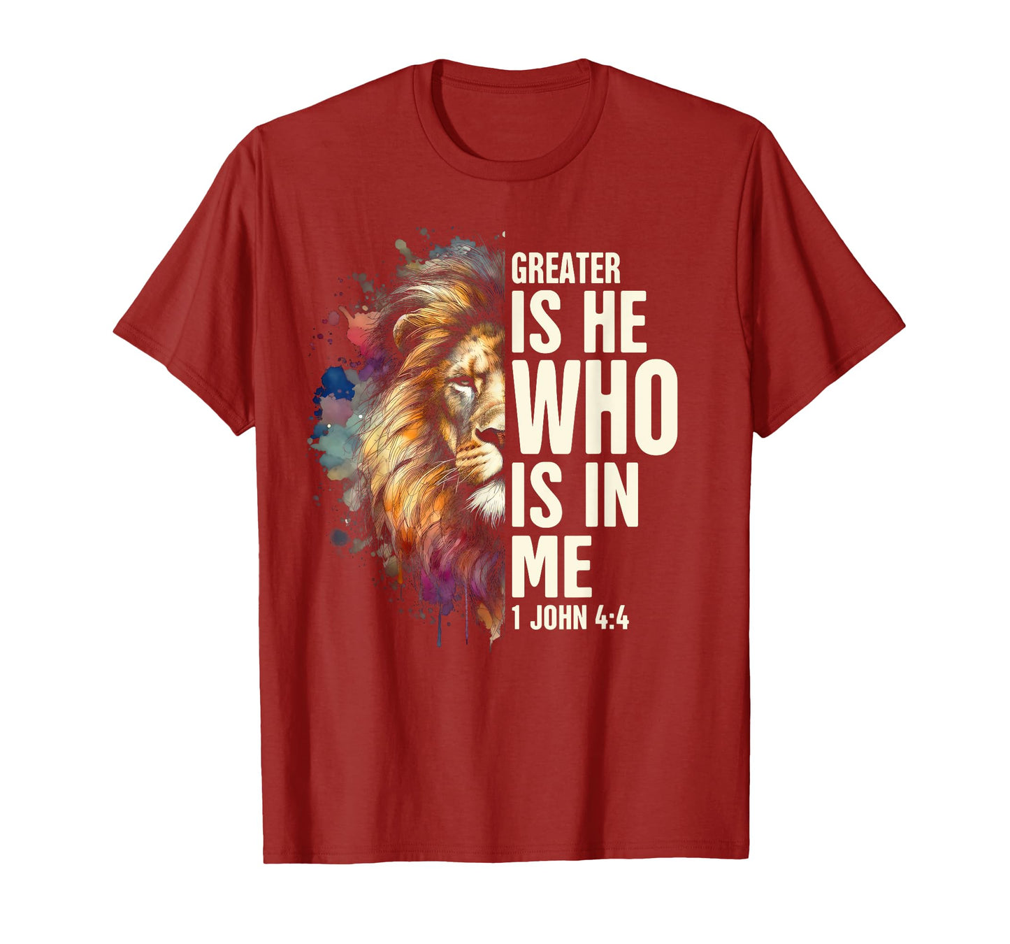 Christian Jesus God Bible Verse Greater Is He Who Is In Me T-Shirt