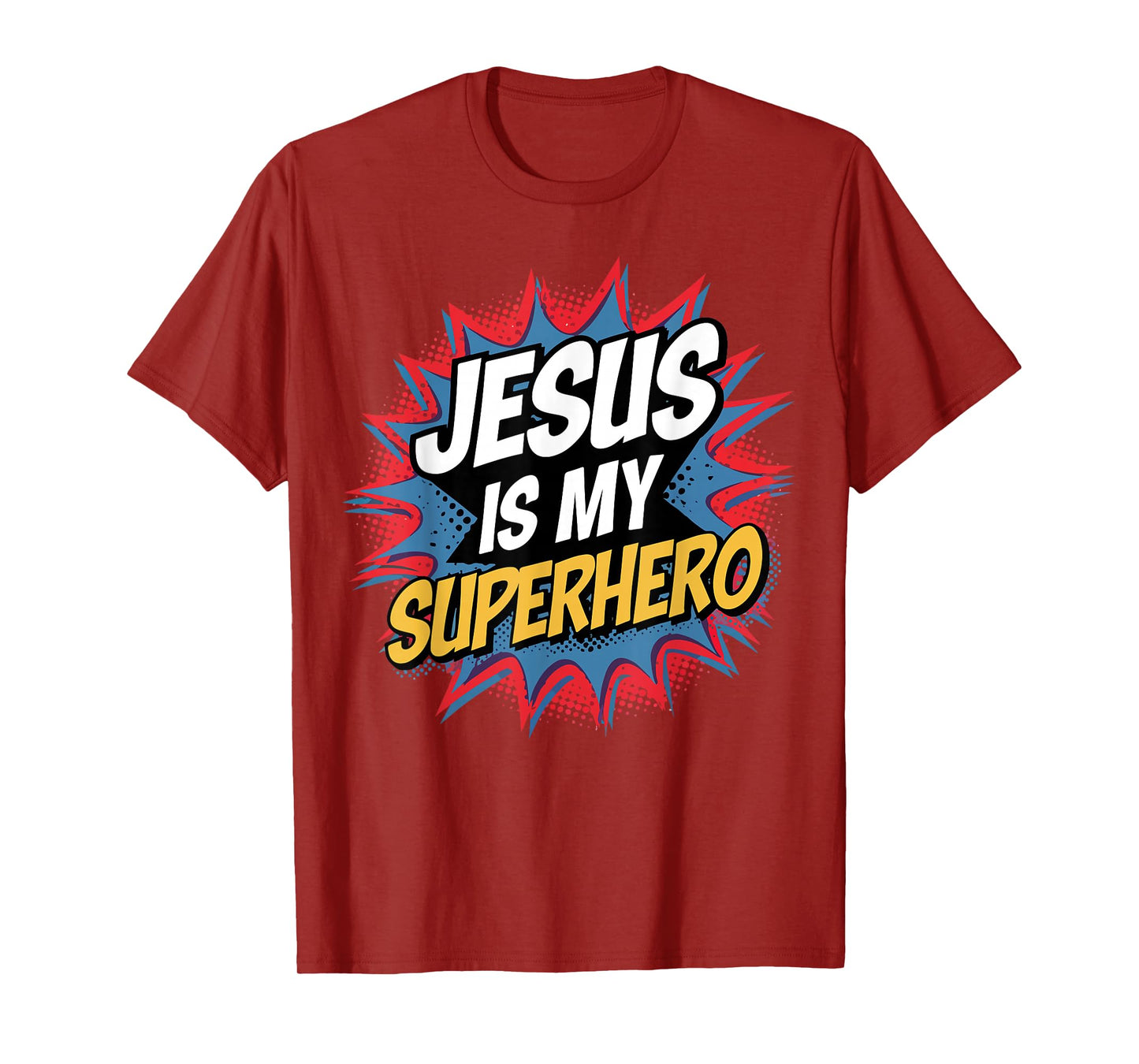 Kid Jesus Is My Superhero Funny Christian Boy Godson Toddler T-Shirt