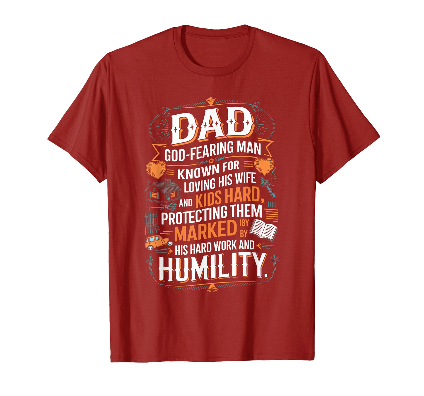 Christian Dad Definition God Religious Roman Catholic Father T-Shirt