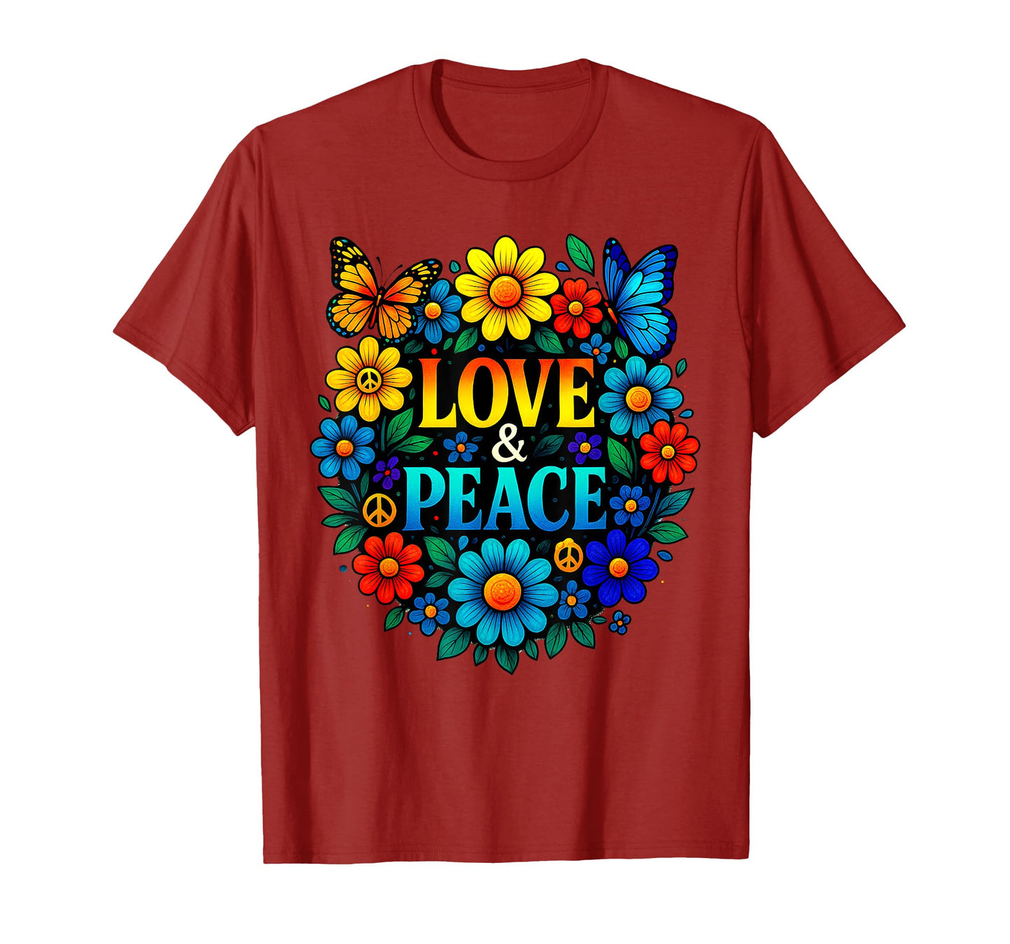 Groovy Hippie Love Peace Tie Dye Peace Sign World Peace Day T-Shirt