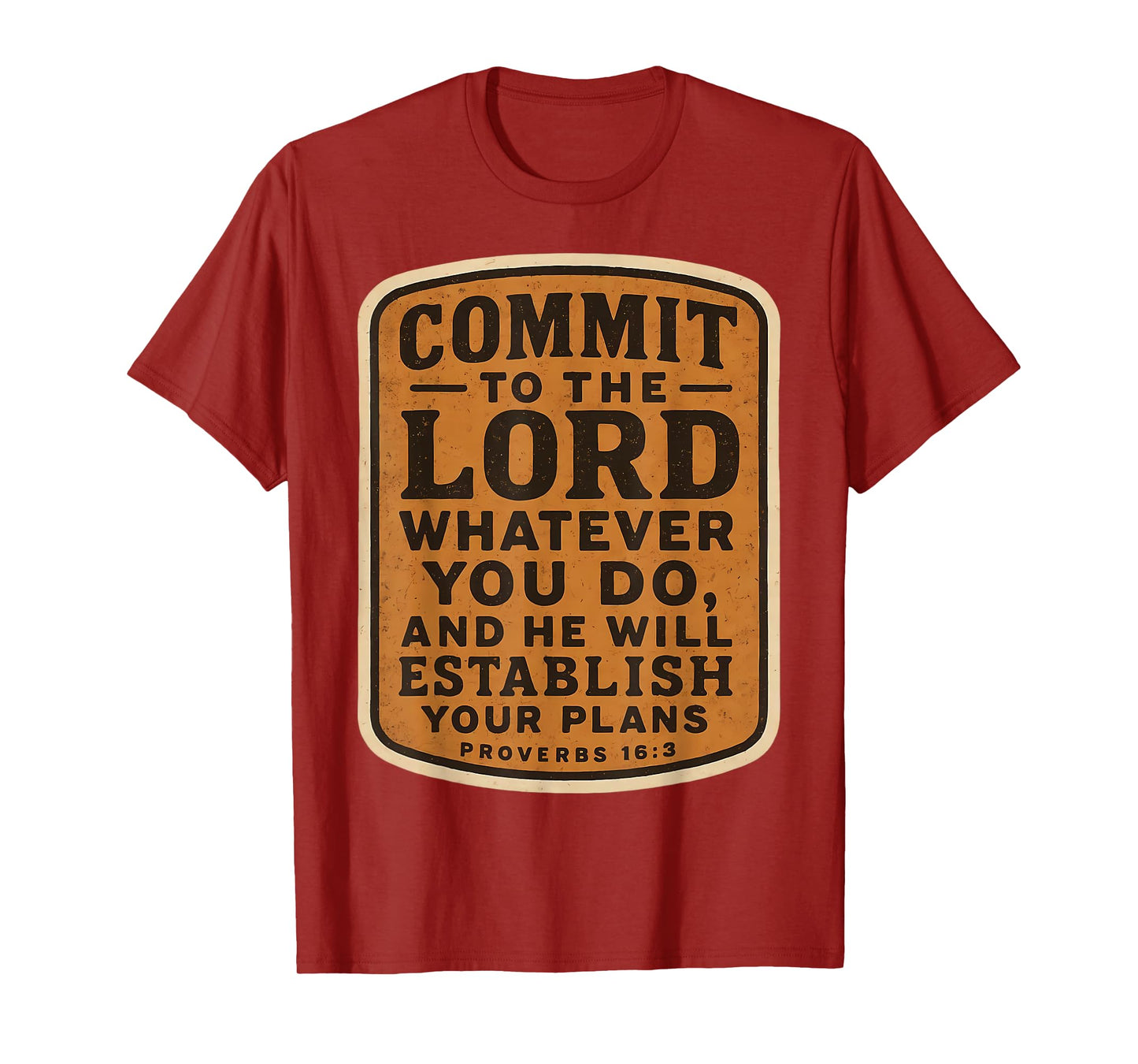 Christian Bible Commit to The Lord Whatever You Do Vintage T-Shirt