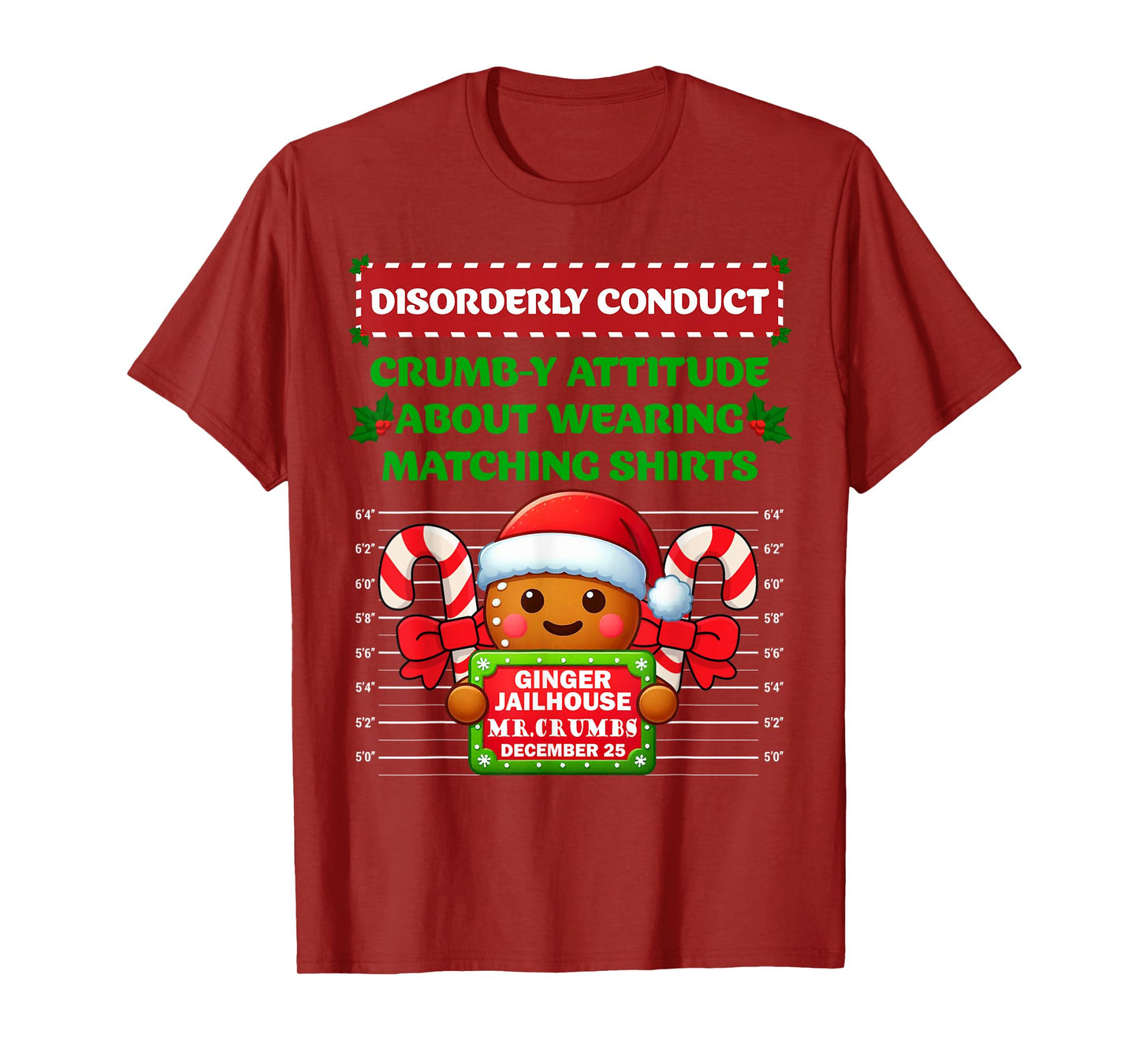 Funny Gingerbread Inmate Christmas Matching Family Group Set T-Shirt