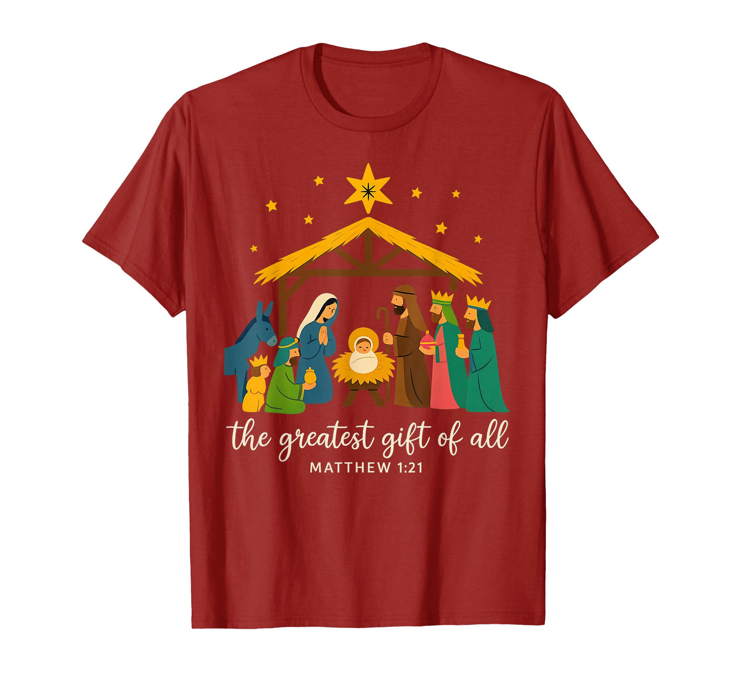 The Greatest Gift for All Christmas Nativity Jesus Christian T-Shirt