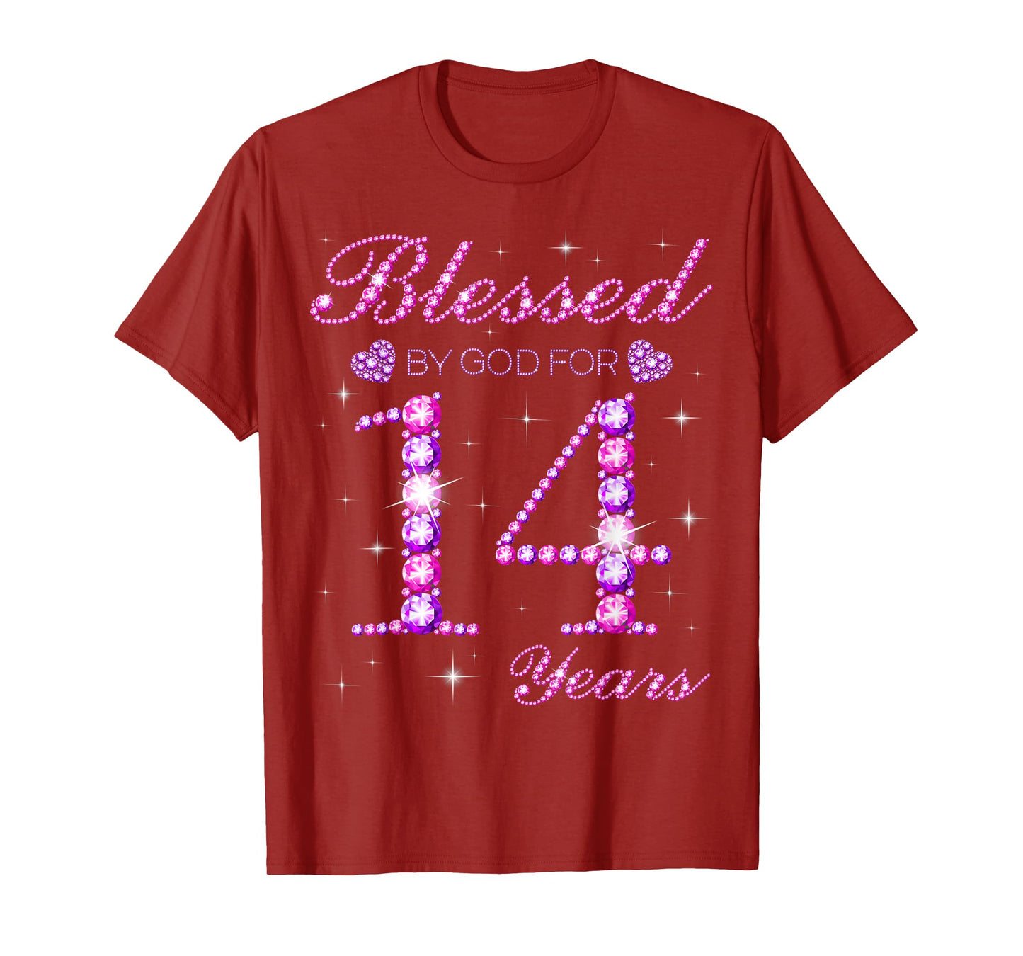 Blessed by God for 14 Years Old 14th Birthday Party T-Shirt