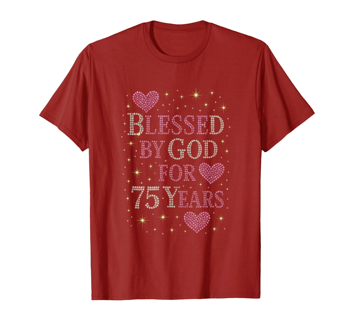 Blessed by God for 75 Years - 75th Birthday Celebration T-Shirt