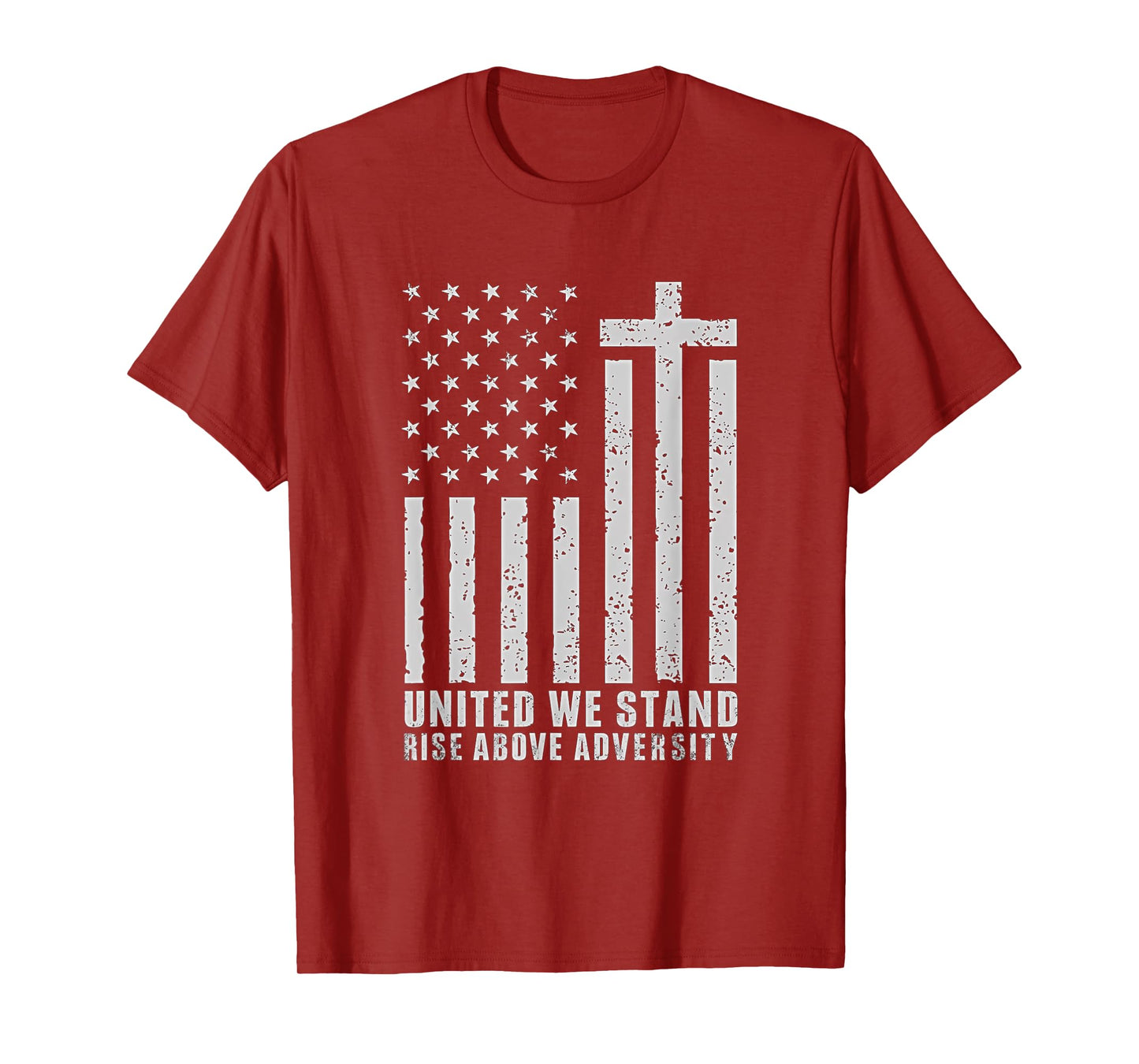 United We Stand Christian American Flag Shirt Faith Patriot T-Shirt