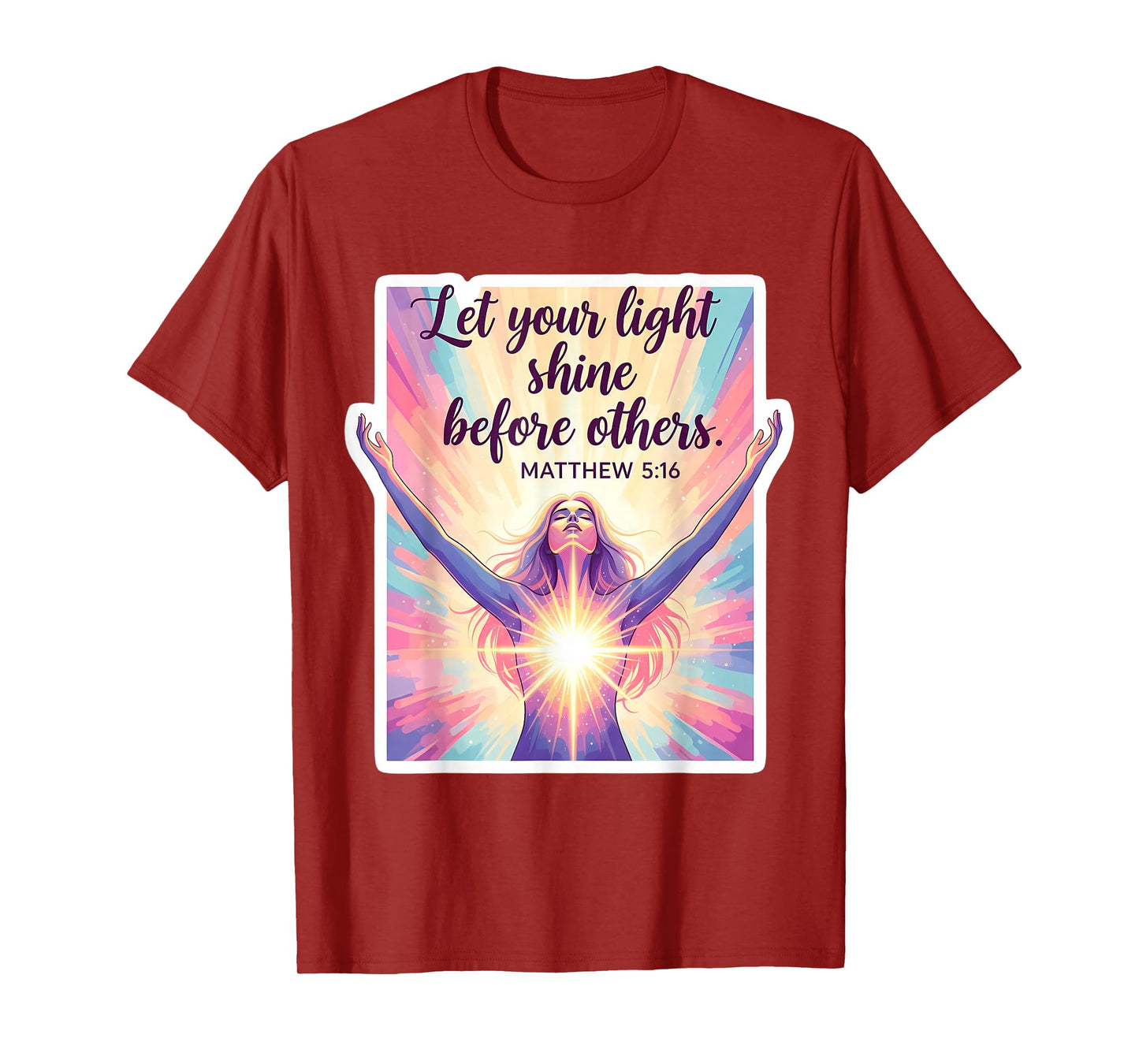 Let Your Light Shine Before Others Christian Bible Woman God T-Shirt
