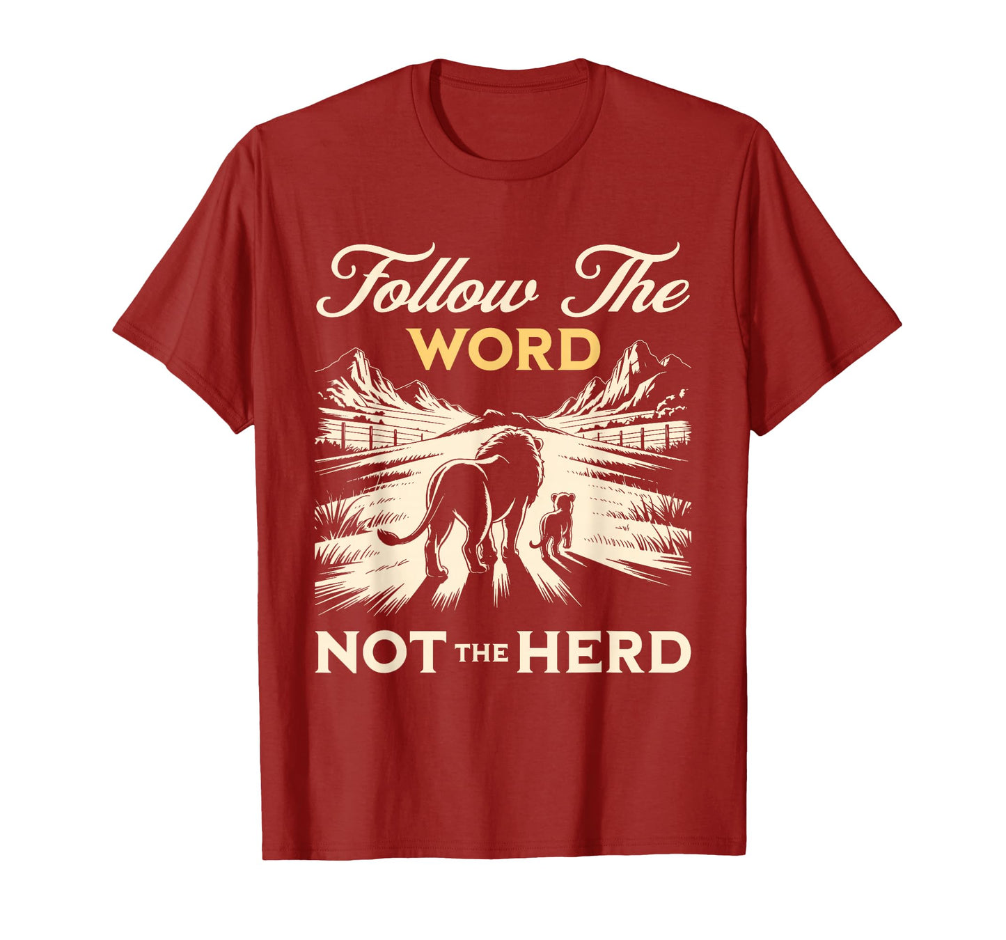 Follow The Word Not The Herd Religious Christian Scripture T-Shirt