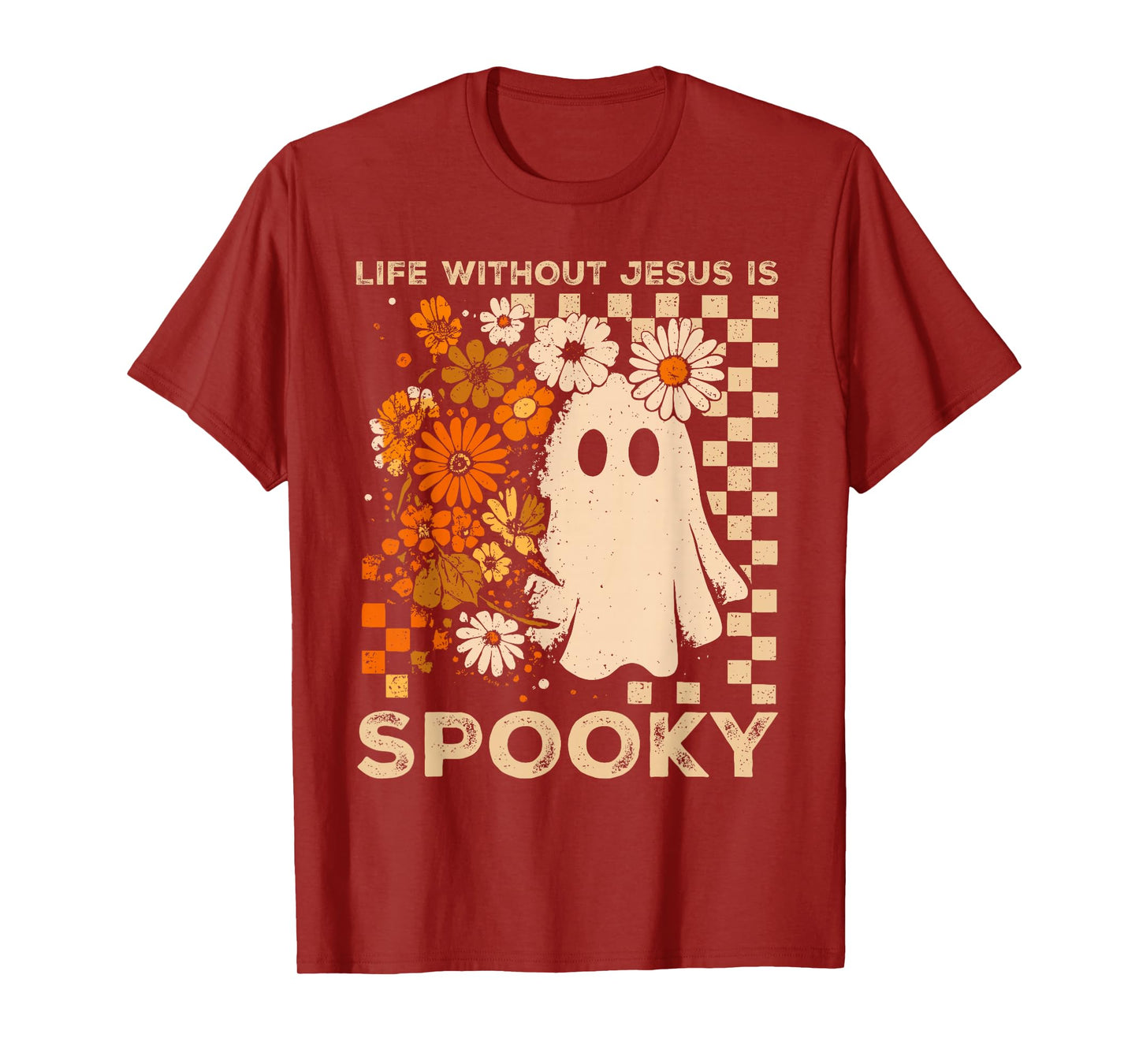 Life Without Jesus is Spooky Floral Christian Halloween T-Shirt