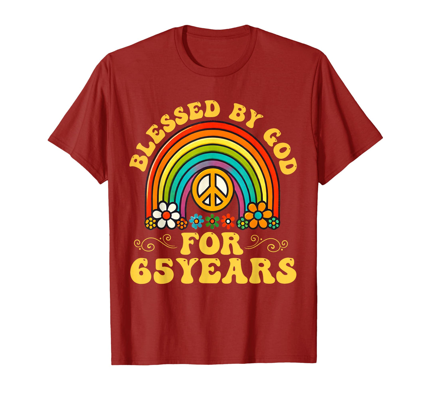 Blessed By God For 65 Years Sixty Five 65th Birthday T-Shirt