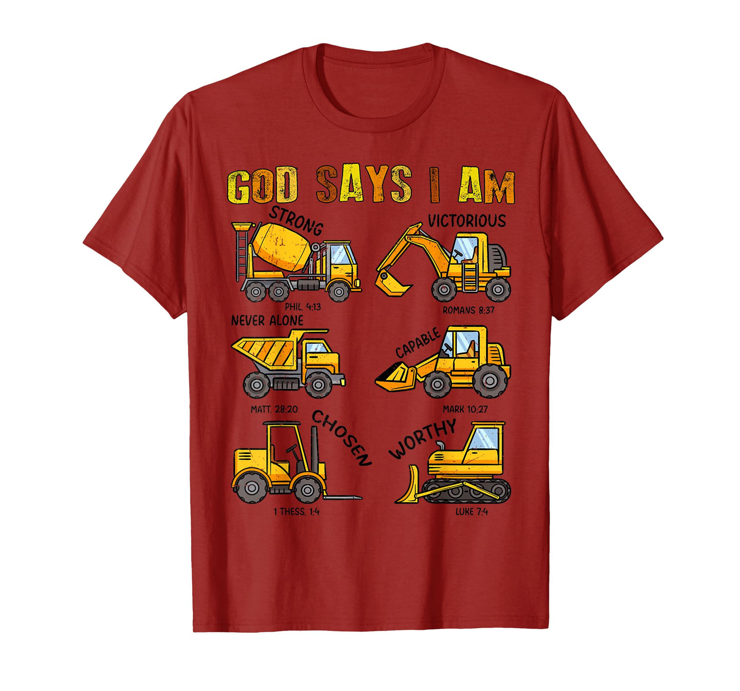God Says I Am Construction Christian Easter Son Boy Toddler T-Shirt