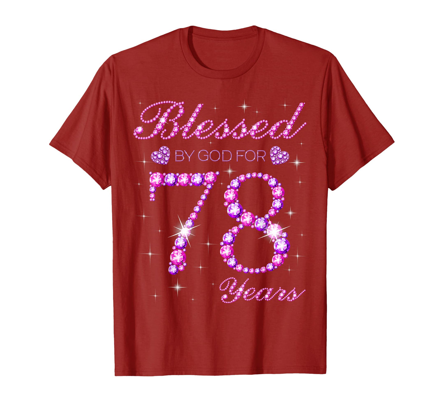 Blessed by God for 78 Years Old 78th Birthday Party T-Shirt