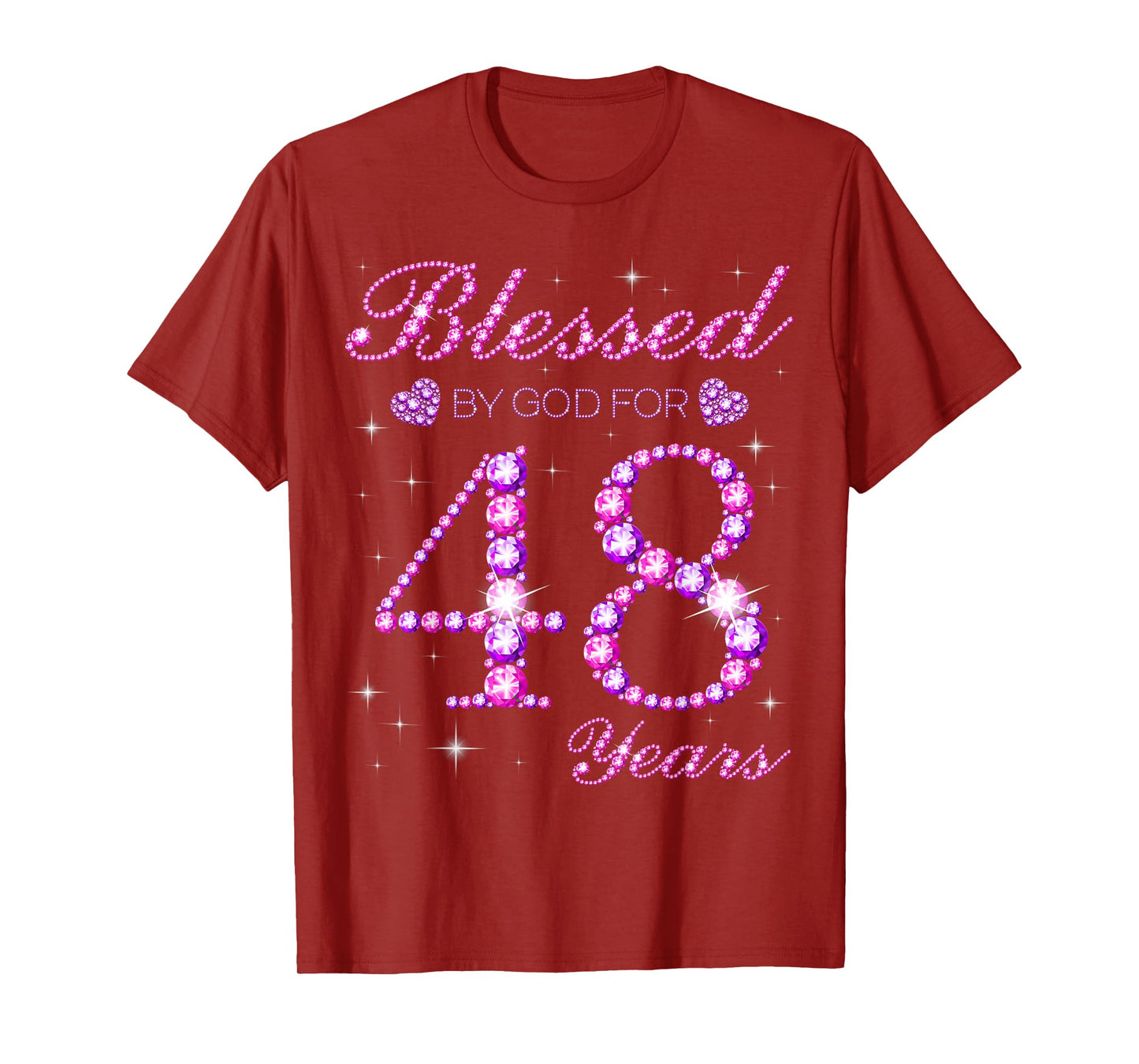 Blessed by God for 48 Years Old 48th Birthday Party T-Shirt
