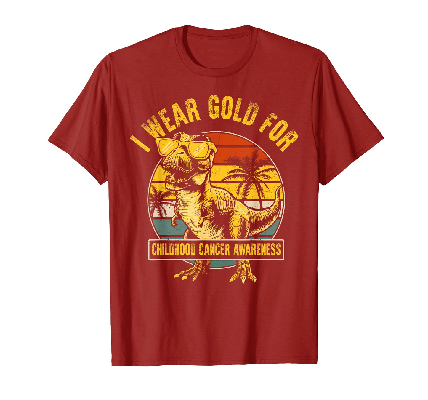 Childhood Cancer Extinct Dinosaur Childhood Cancer Awareness T-Shirt