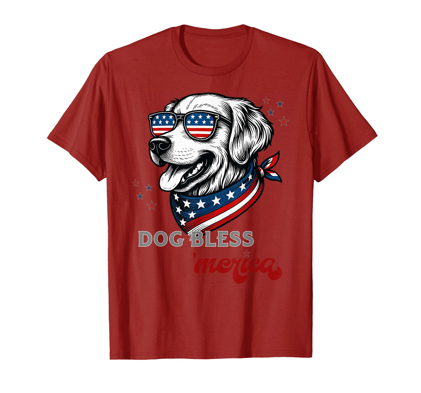 God Bless America Patriotic Labrador Retriever 4Th Of July T-Shirt