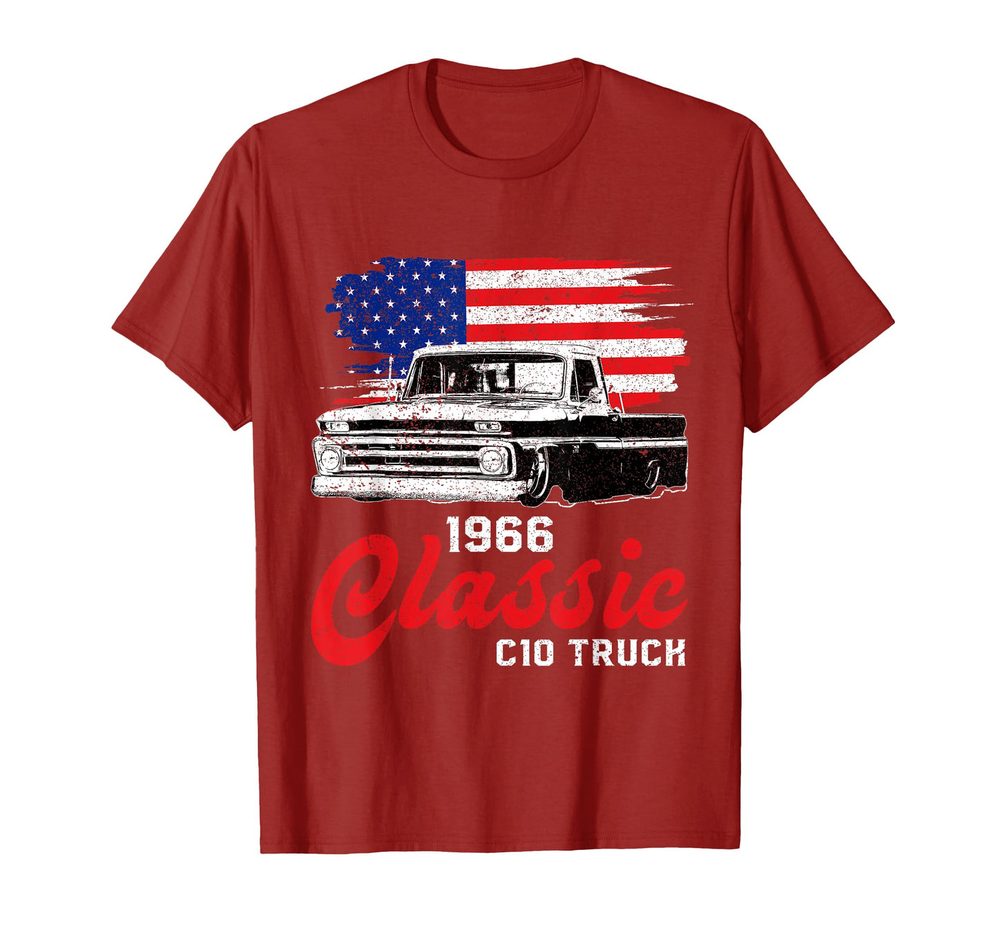 1966 66 c10 truck American Flag T-Shirt