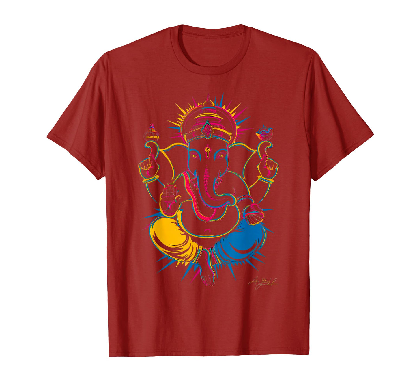 Hindu Ganesha Puja Elephant God India Meditation Yoga Murti T-Shirt