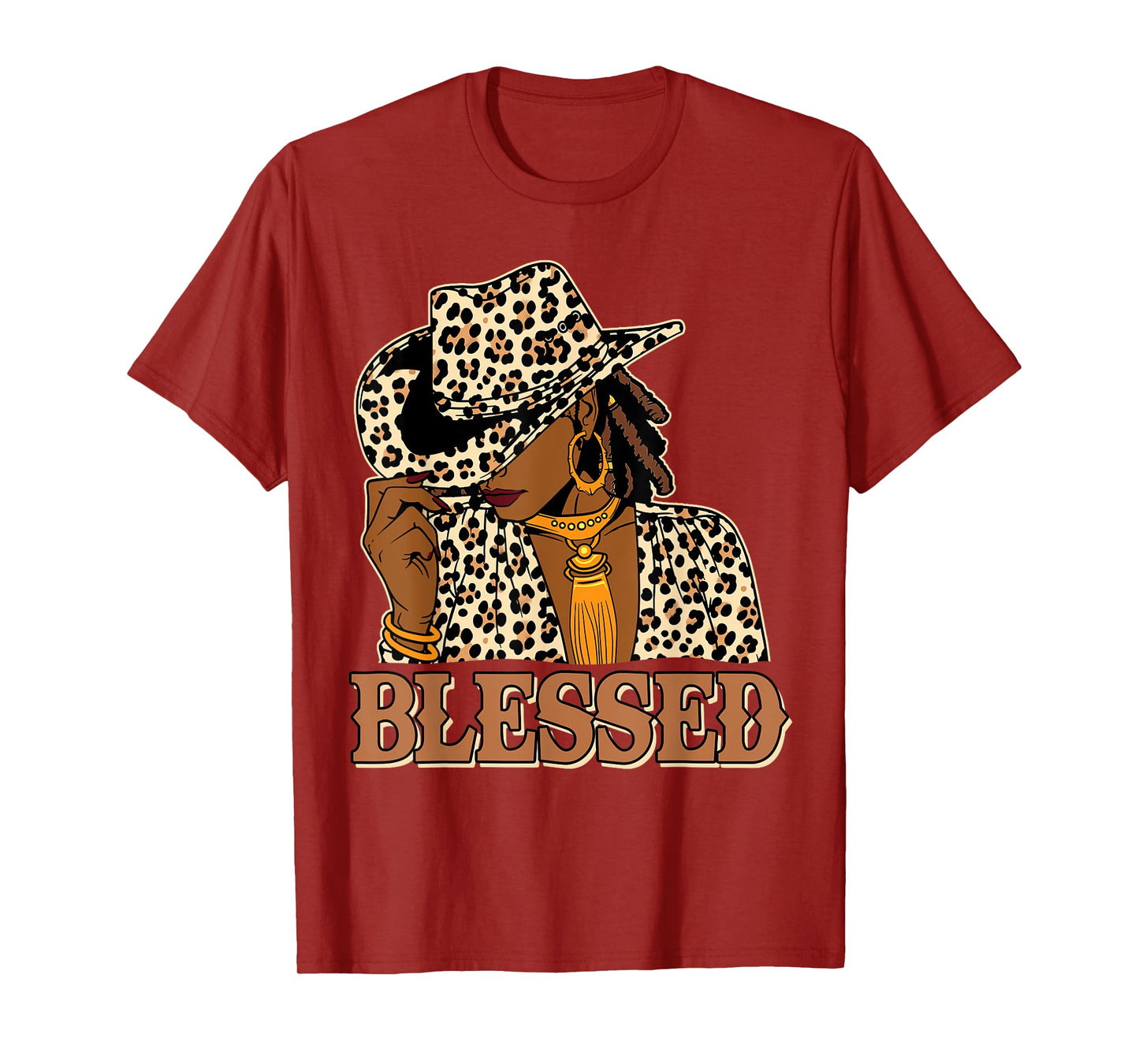 Blessed Black Cowgirl Western Swag African Christian Woman T-Shirt