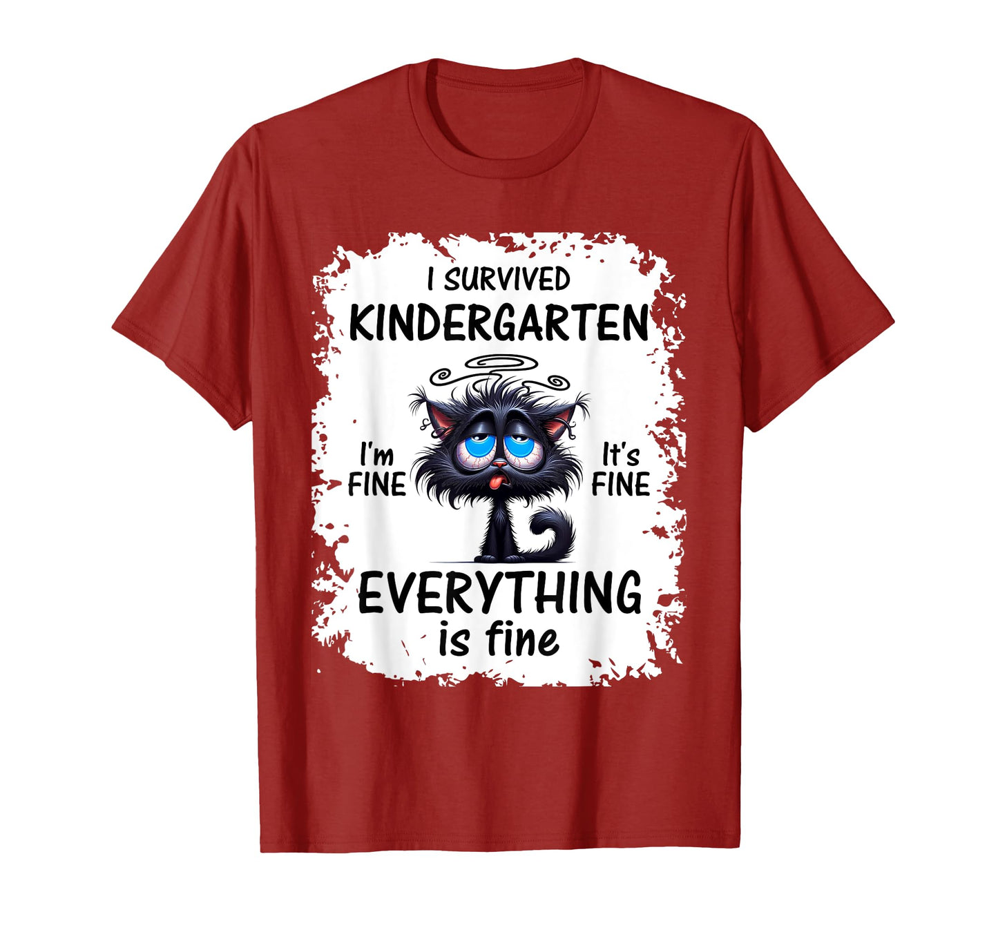 Funny Kindergarten Grad 2025 I Survived Kindergarten T-Shirt