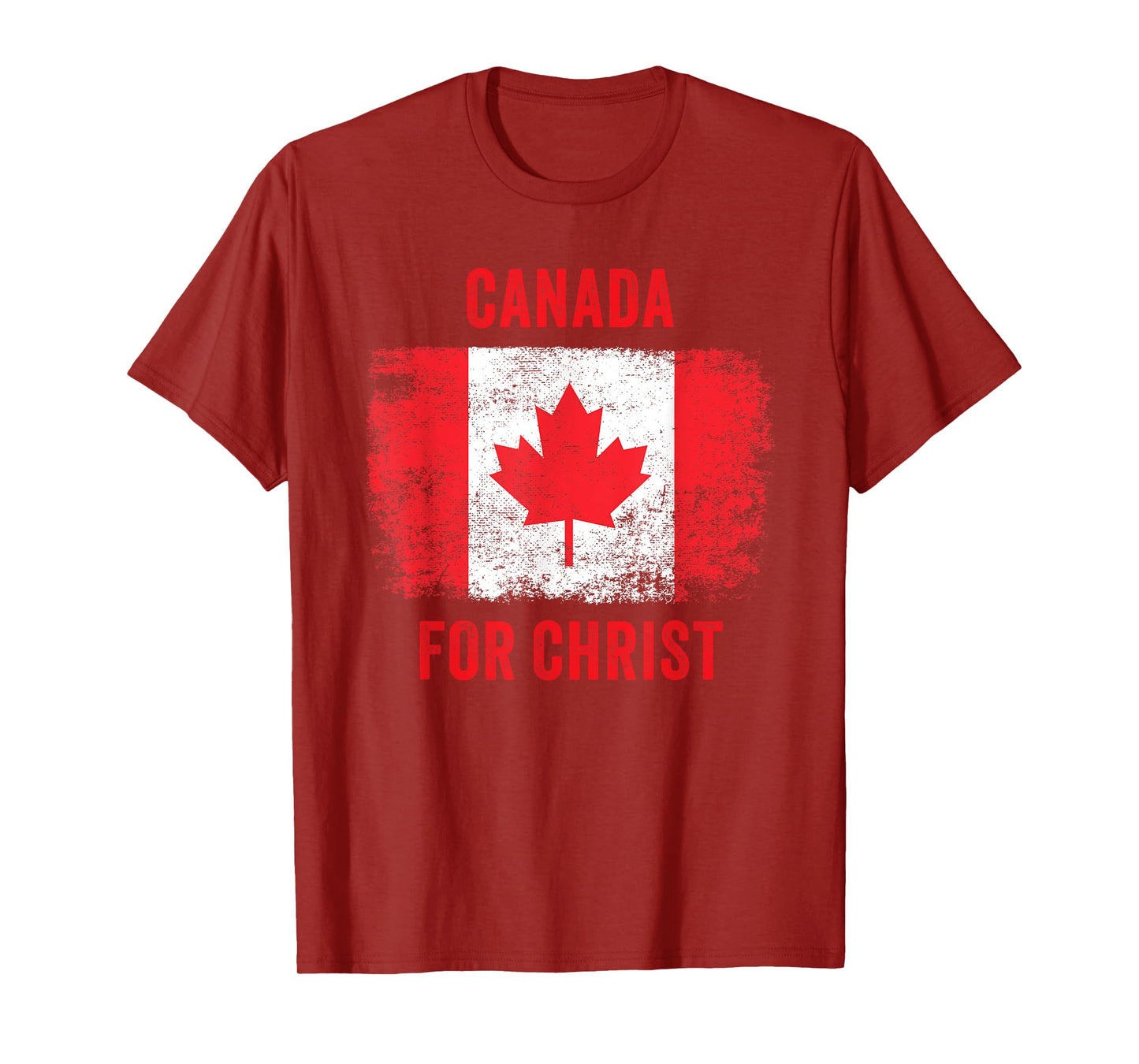 Canada for Christ – Canadian Flag Cross Revival Graphic T-Shirt