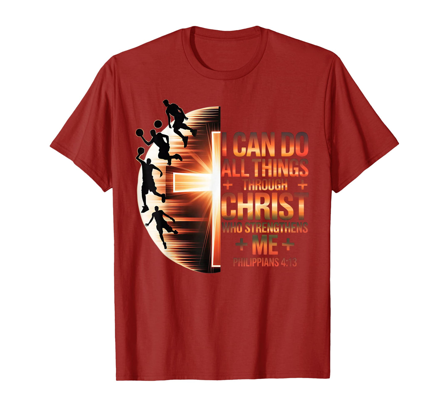 Funny Christian Basketball Athlete Bible Verse Sports Team T-Shirt