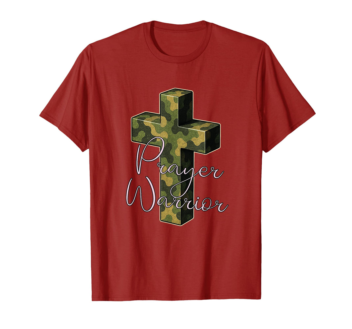 Prayer Warrior Cross Crucifix Pray Pink Camo T-Shirt