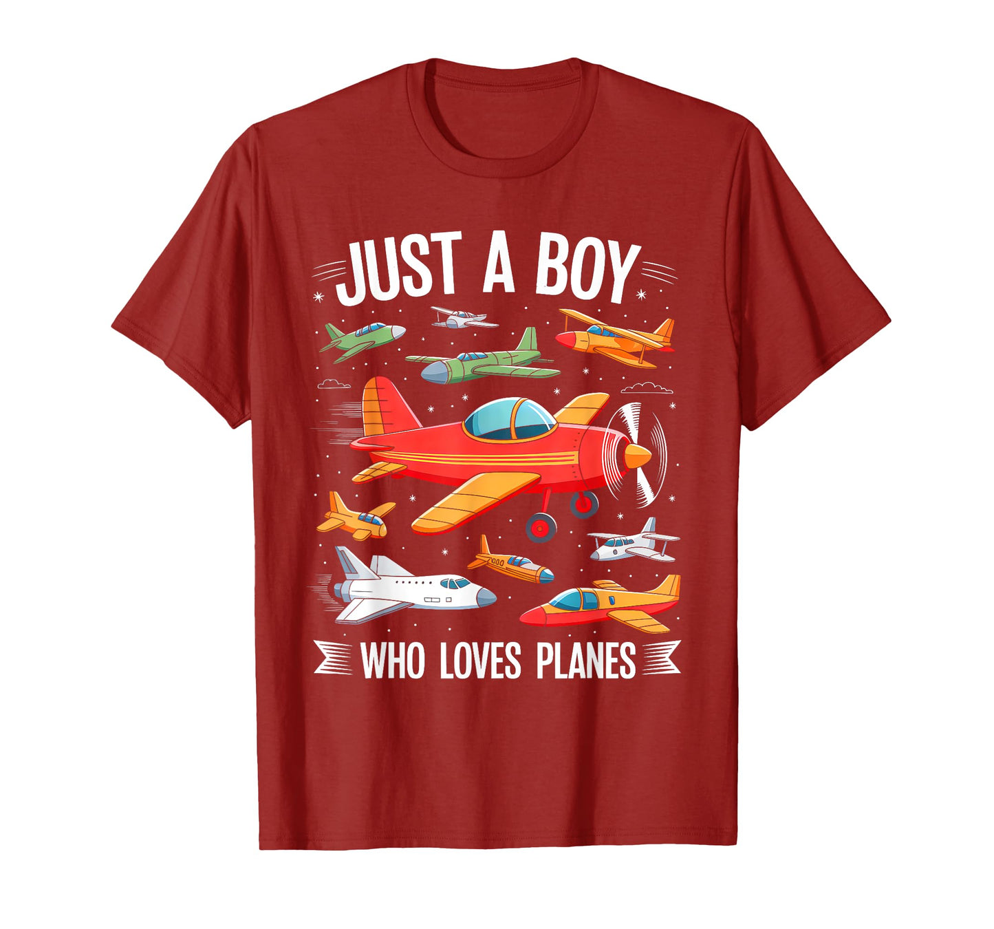Just A Boy Who Loves Planes Airplane Aircraft Birthday Party T-Shirt