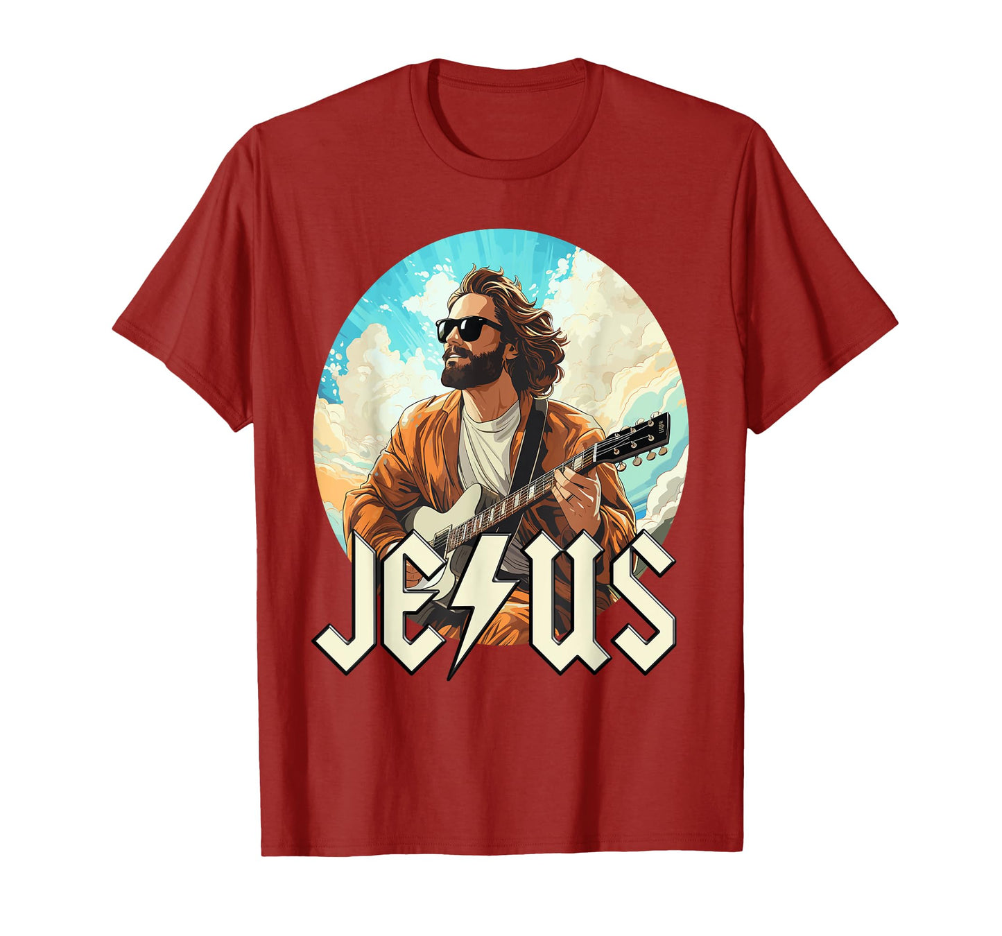 Christ Jesus with Electric Guitar T-Shirt