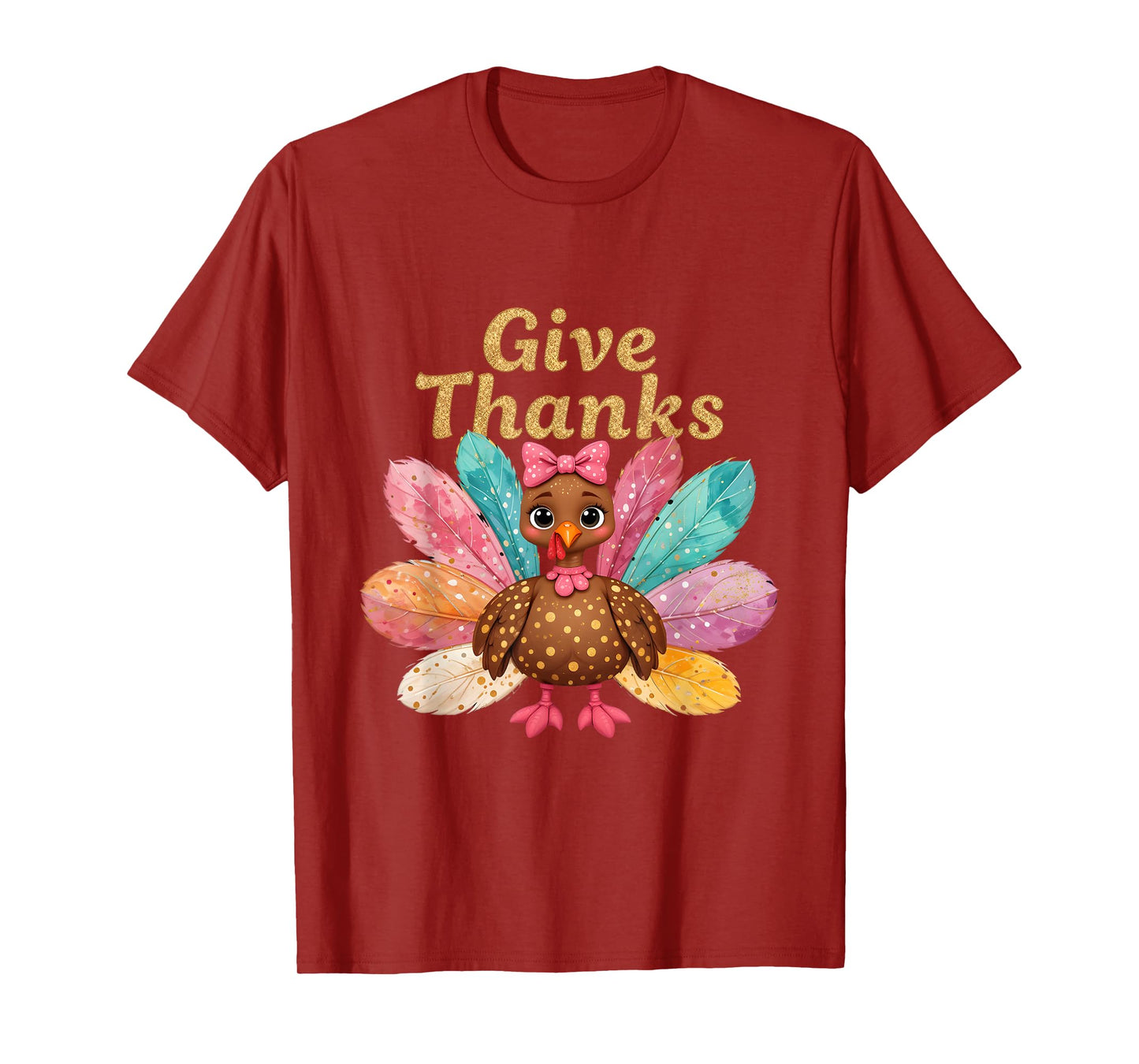 Denim Thankful Turkey Give Thanks Grandma Mama Mom T-Shirt