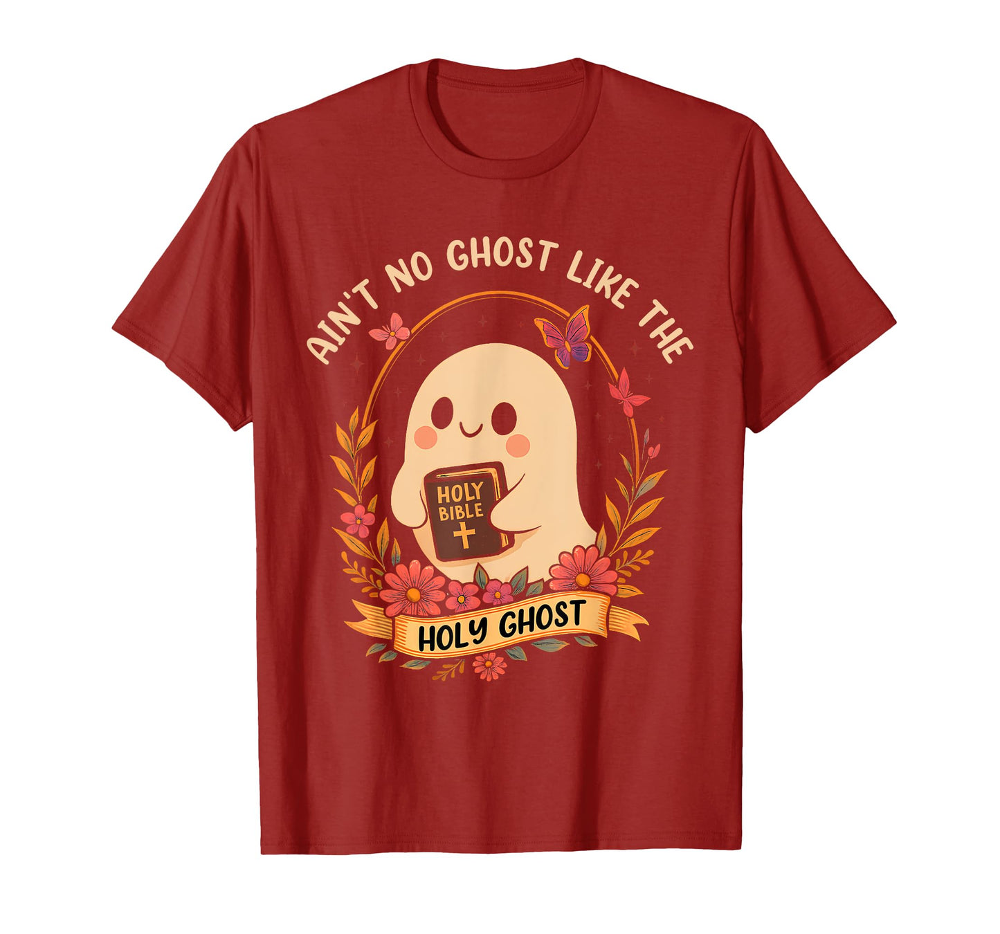 Cute Friendly Spirit with Bible Floral Gift T-Shirt