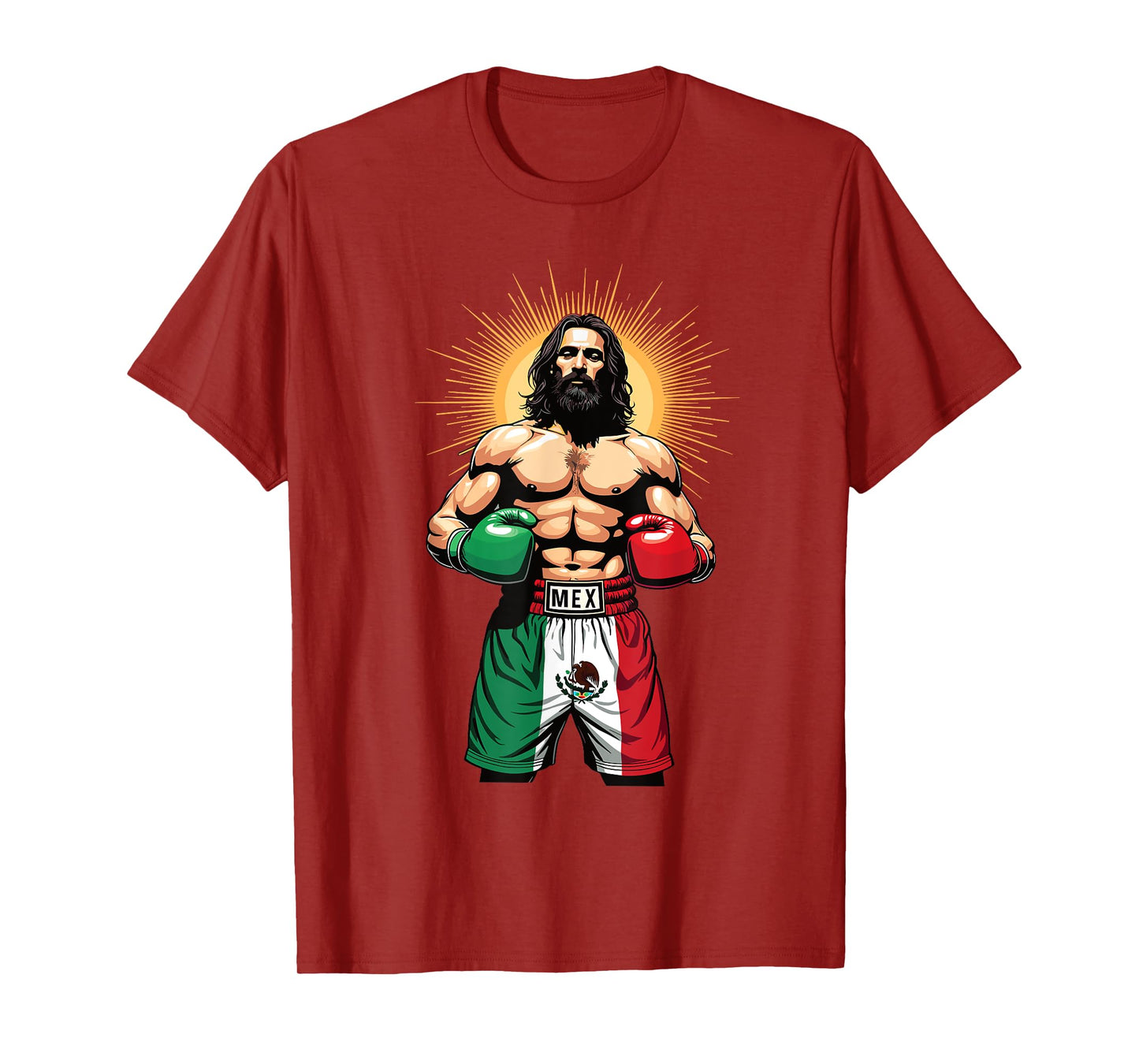 Mexican Boxing Jesus Christ Mex Boxing Shorts T-Shirt