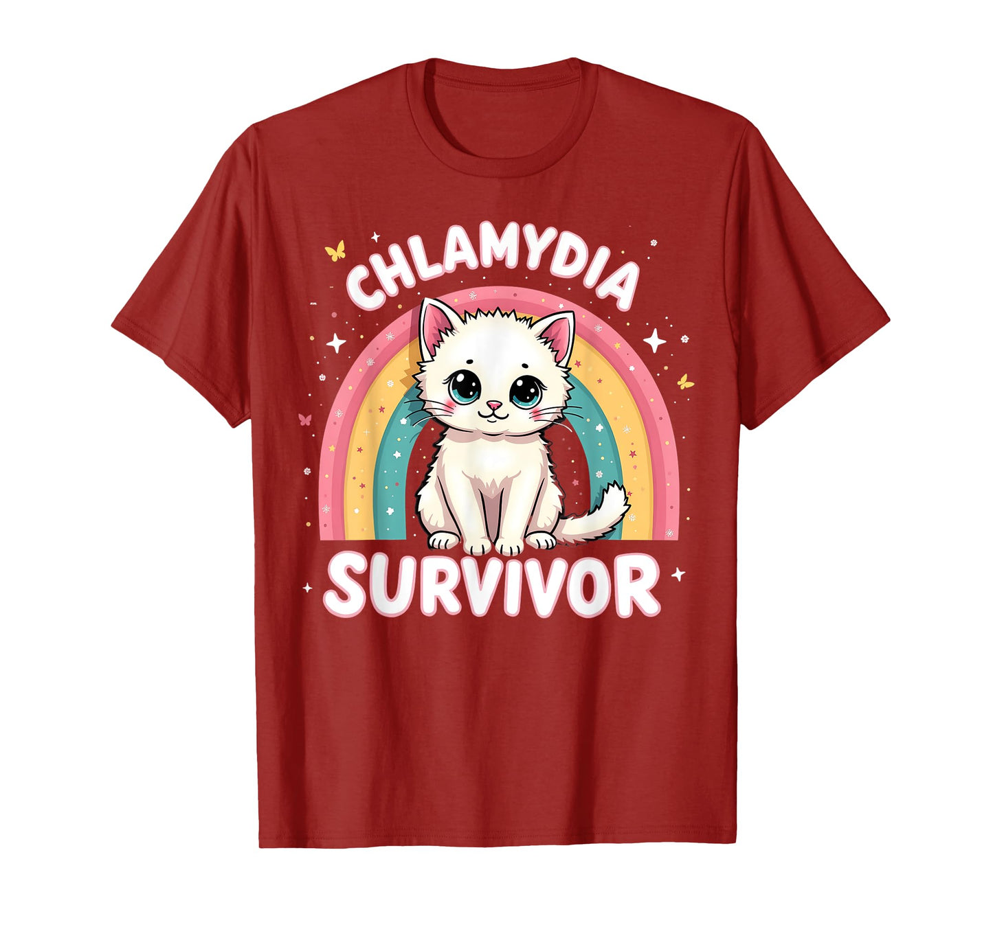 Chlamydia Survivor Cat Funny Adult Humor Inappropriate T-Shirt