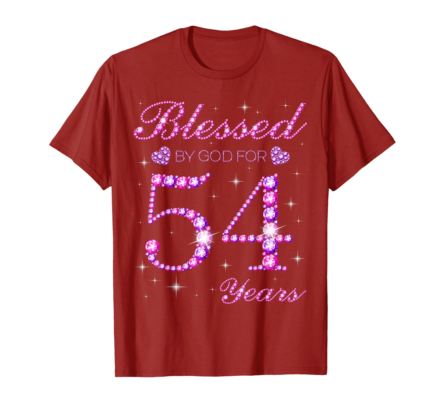 Blessed by God for 54 Years Old 54th Birthday Party T-Shirt