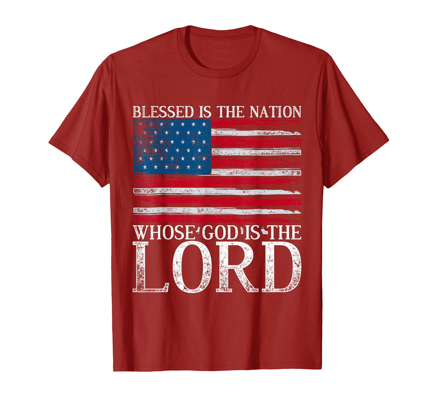 Christian American Nation USA Flag Bible Patriotic Prayer T-Shirt
