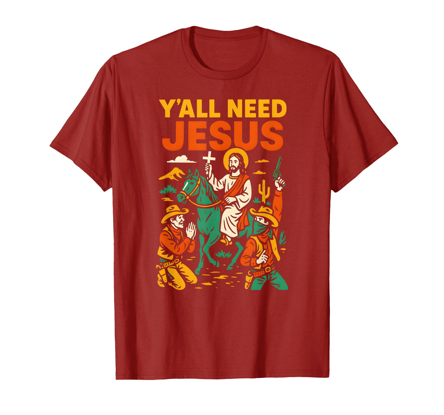 Christian Parody Yall Need Jesus Fun Womens Christian Faith T-Shirt