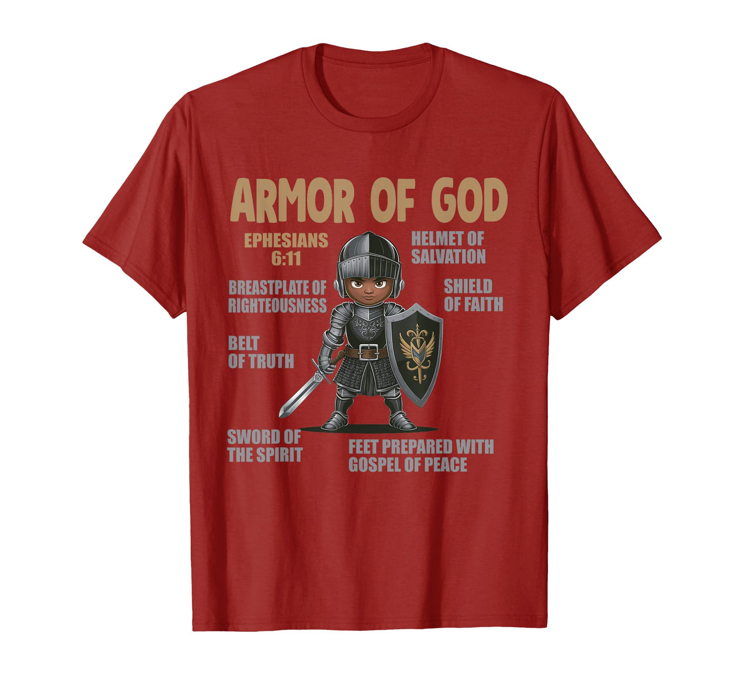 Black Kids Put On The Full Armor Of God Bible Chapters T-Shirt