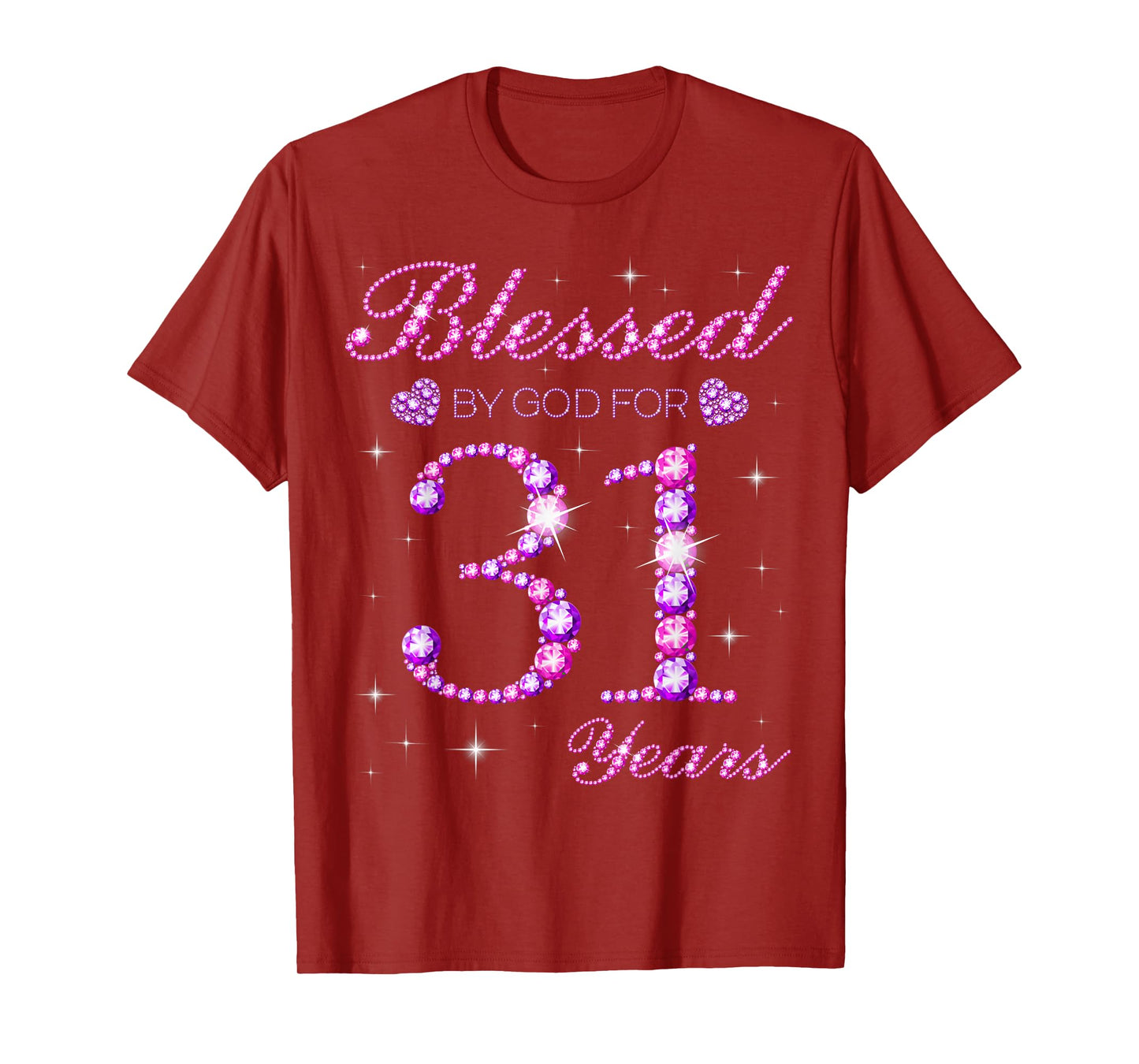 Blessed by God for 31 Years Old 31st Birthday Party T-Shirt