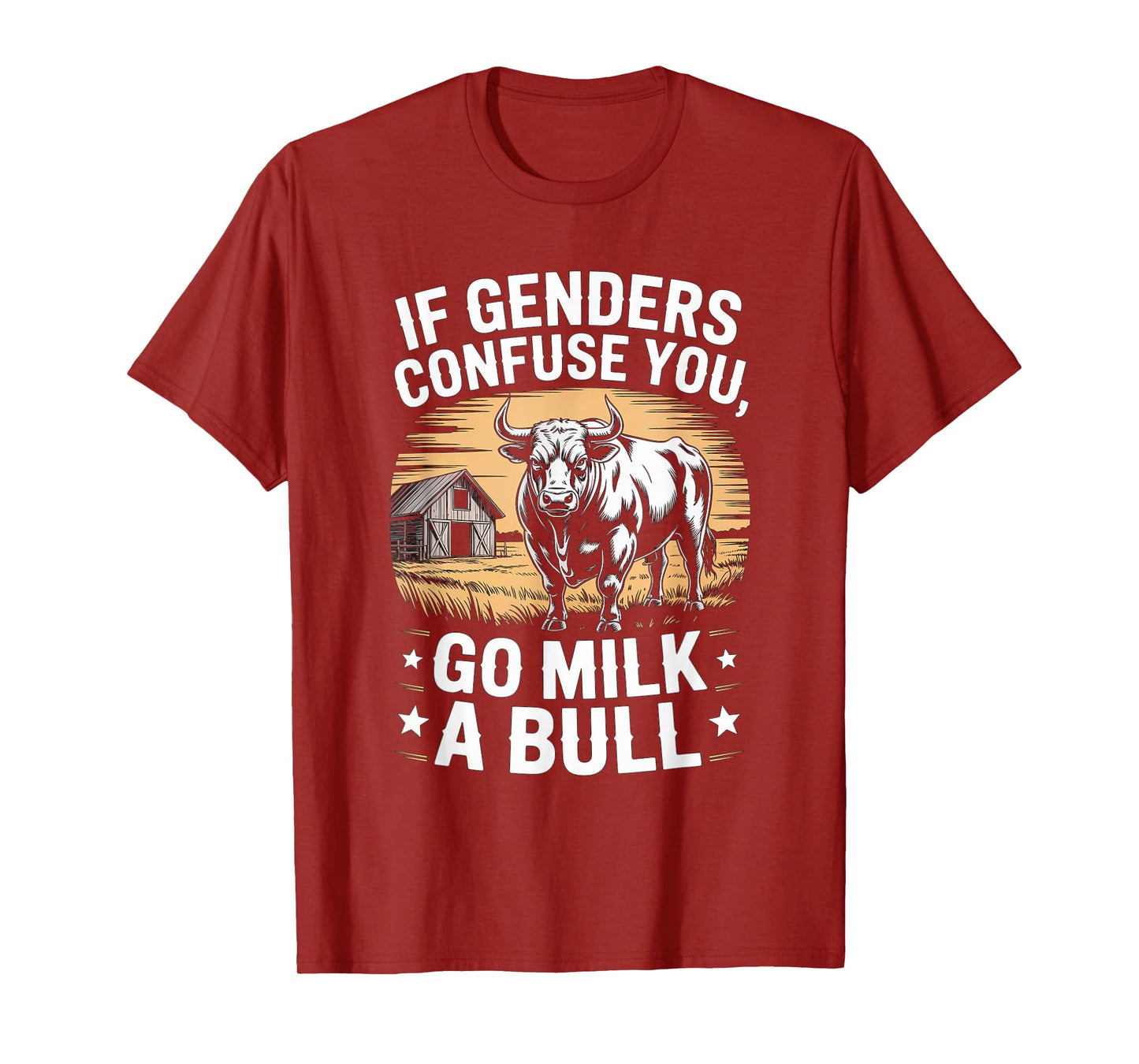 Funny Quote if Genders Confuse You Go Milk a Bull Vintage Lo T-Shirt
