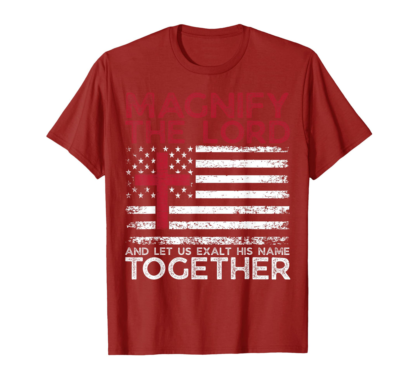 Magnify The Lord Exalt Him Together Psalm 34:3 VBS 2025 T-Shirt