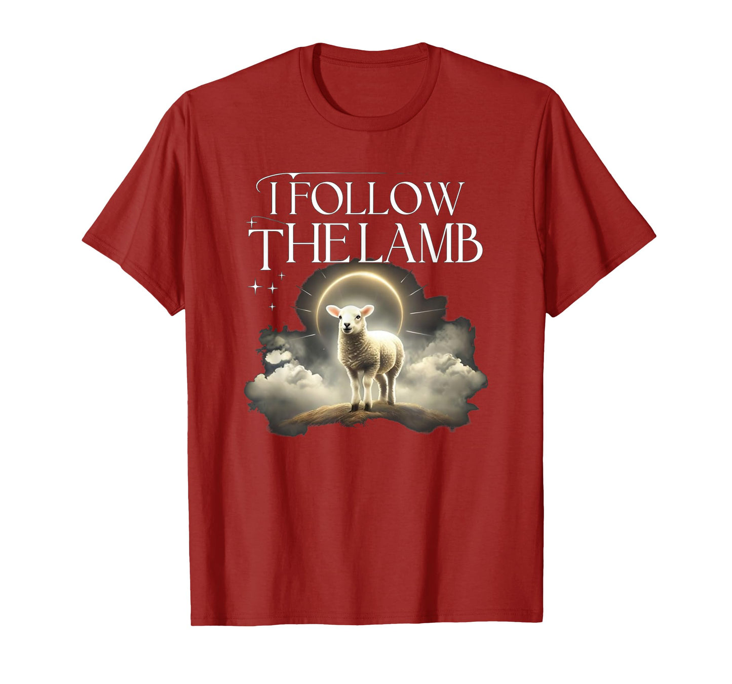 I Follow The Lamb – Christian Spiritual Light Design T-Shirt
