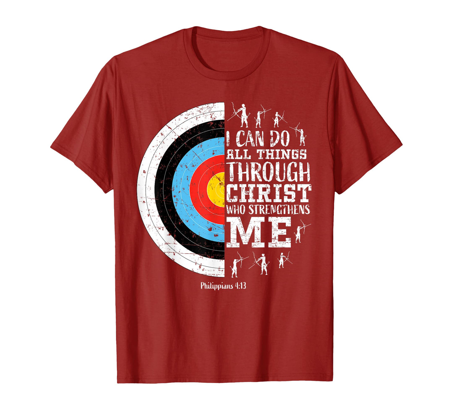 Archery Philippians 4:13 Christian Bible Verse Faith Graphic T-Shirt