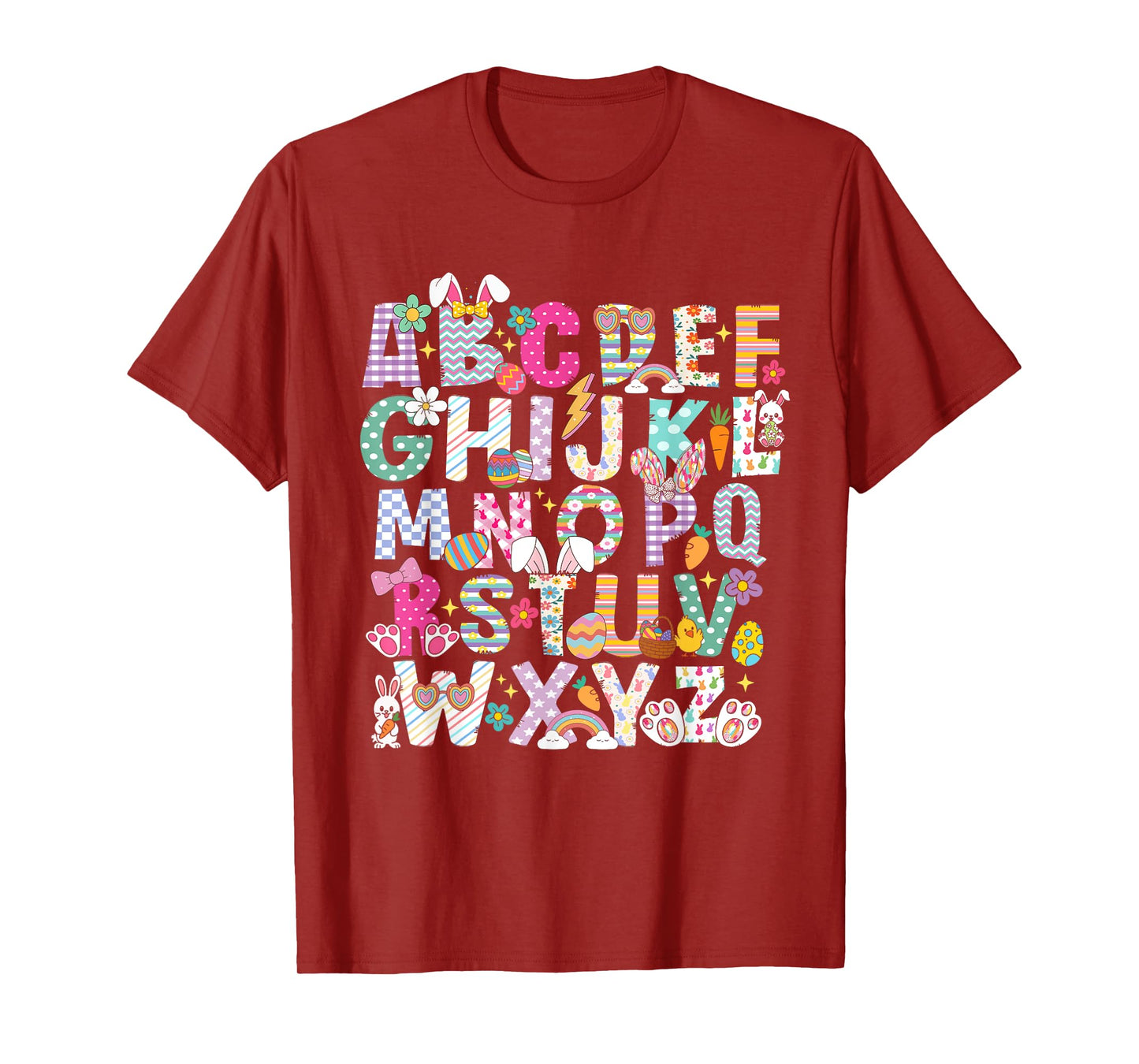 Happy Easter Day Alphabet Abcs Elemeno For Teacher Student T-Shirt