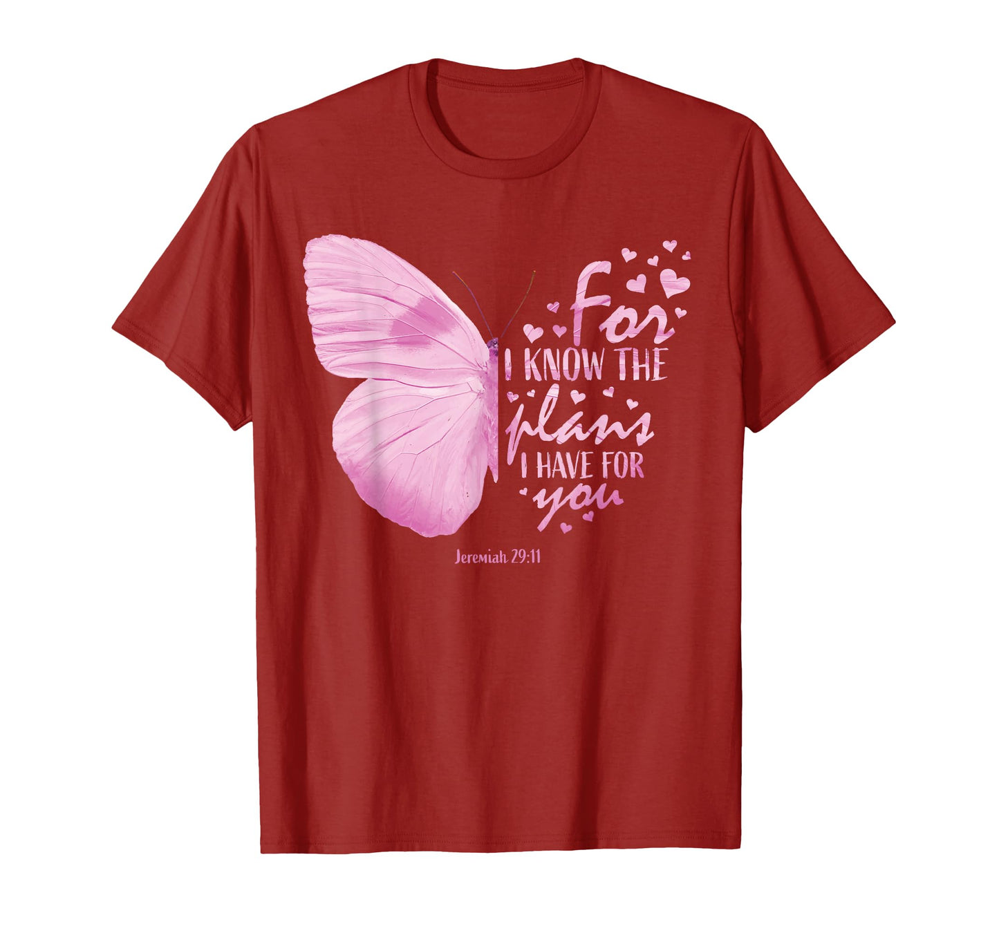 Religious Gifts Mom Women Christian Bible Verse Butterfly T-Shirt