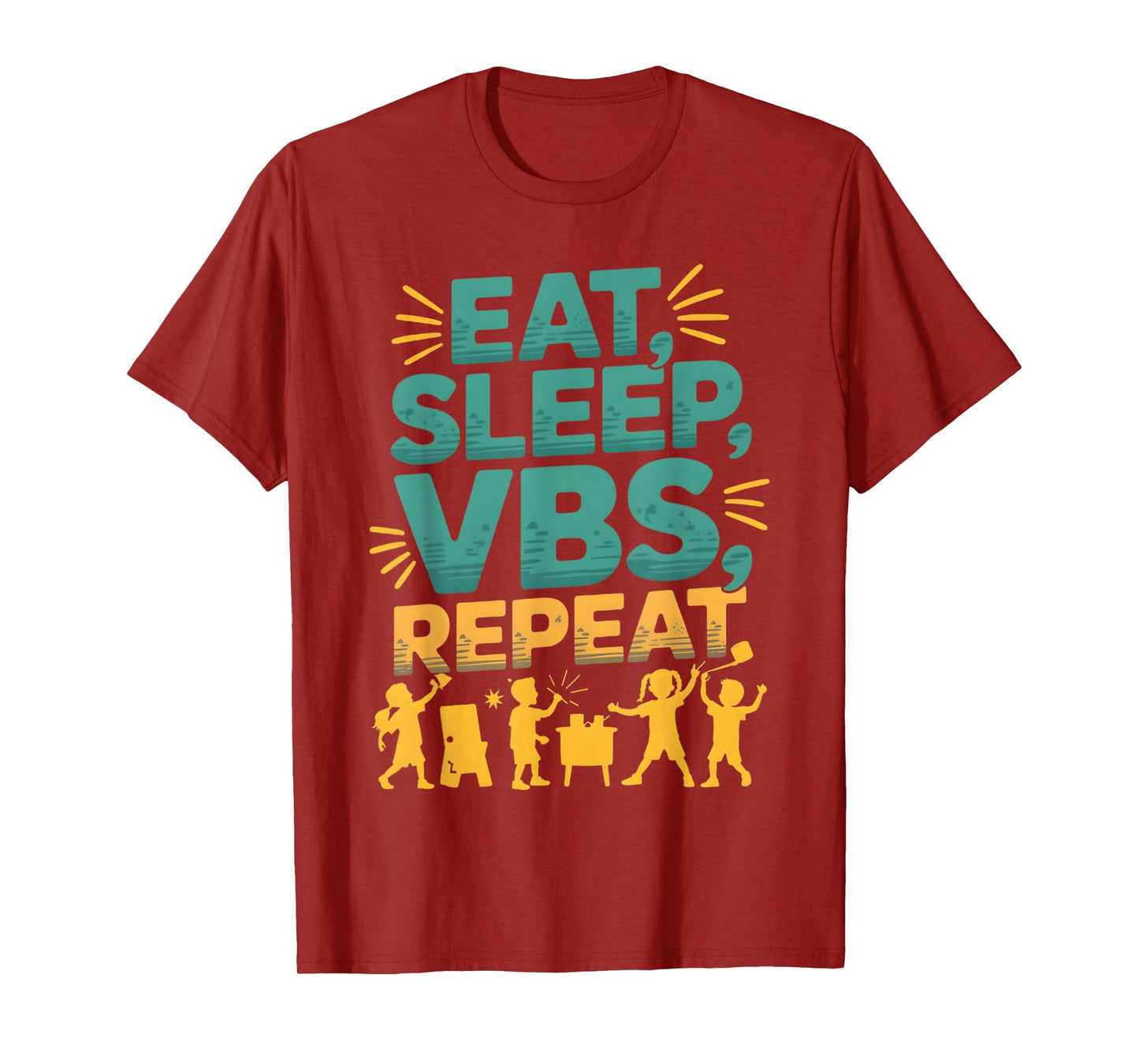 Eat Sleep VBS Repeat Vacation Bible School Design T-Shirt