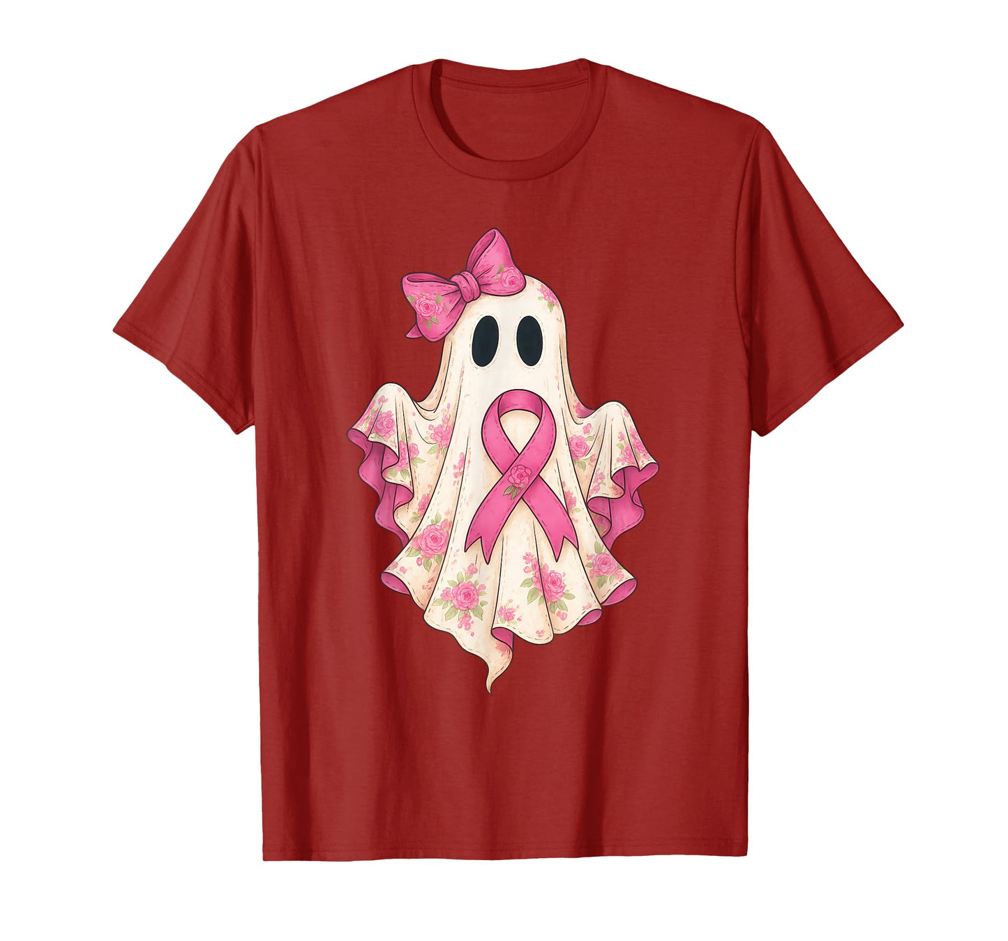in October, We Wear Pink Ghost Breast Cancer Awareness Tees T-Shirt